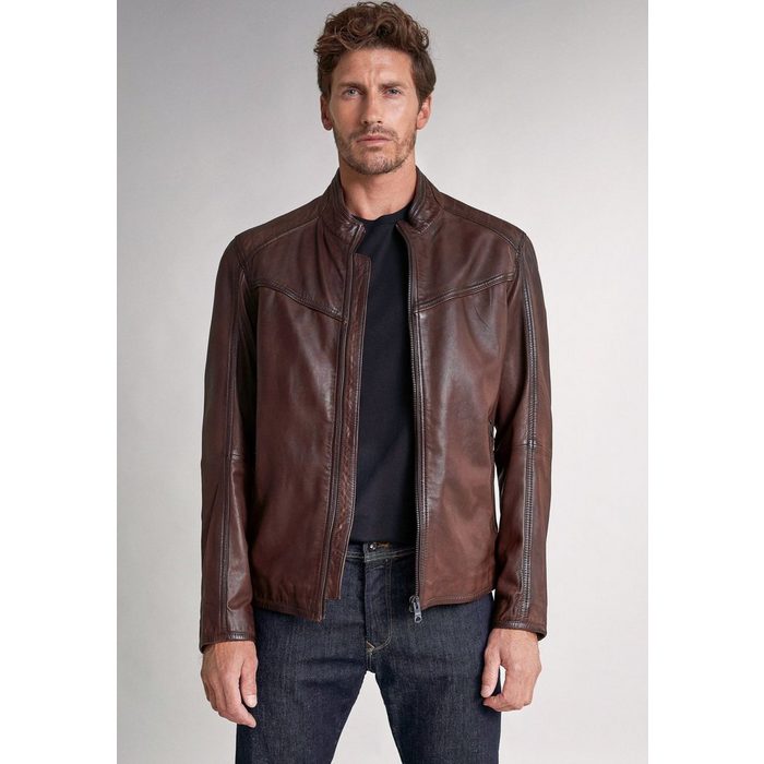Salsa Blouson UNITED STATES leather Jacke regular Unifarben