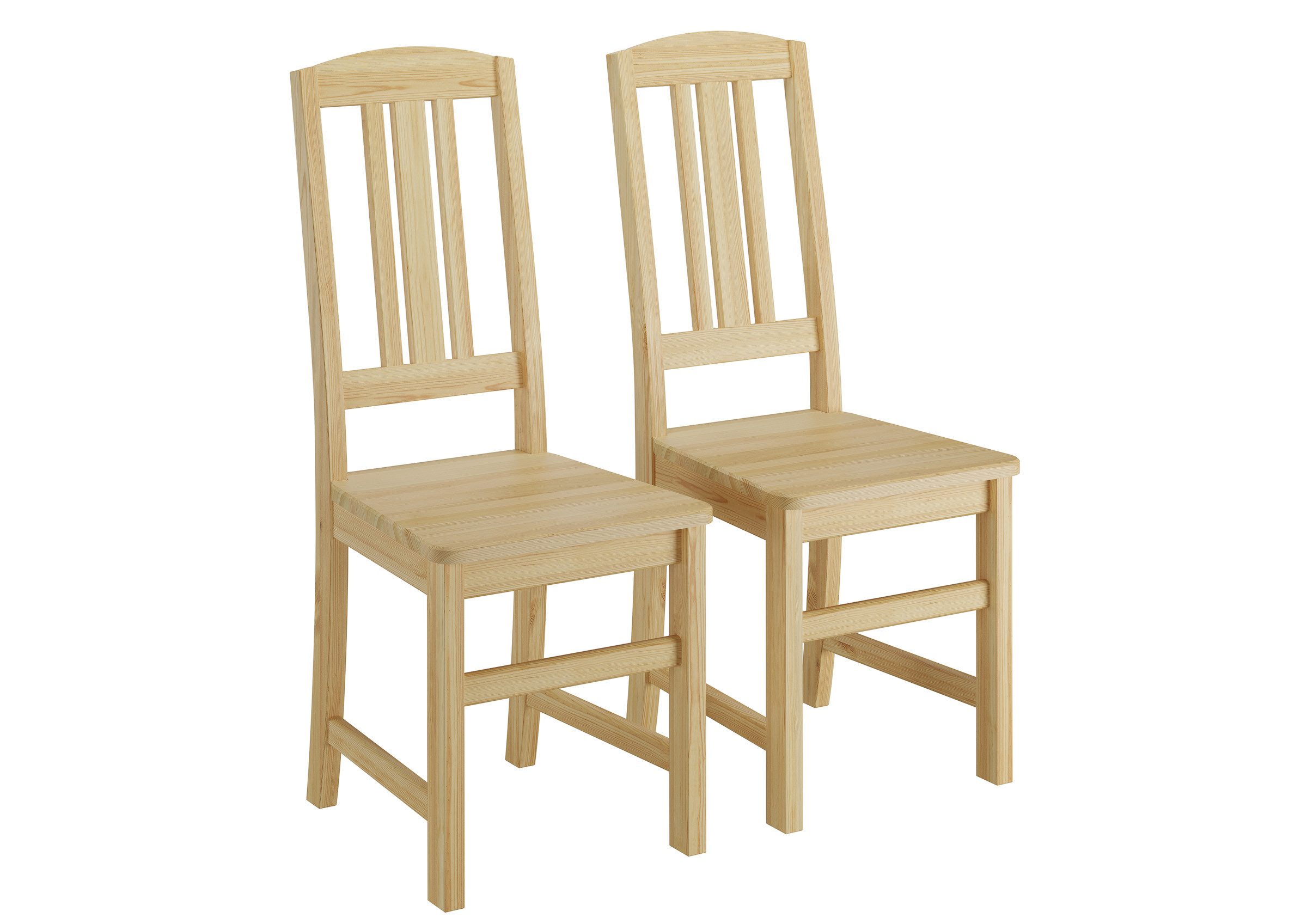 ERST-HOLZ Esszimmerstuhl Doppelpack Klassischer Küchenstuhl Massivholz günstig online kaufen
