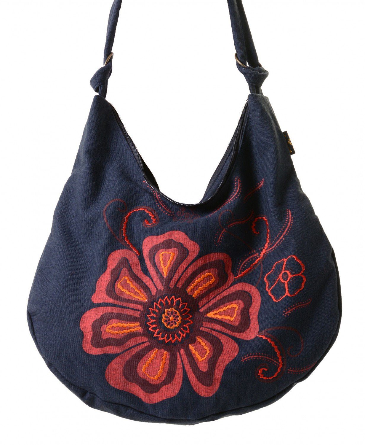 KUNST UND MAGIE Schultertasche Ethno Hippie Handtasche Schultertasche Umhängetasche+Blumenstickereien