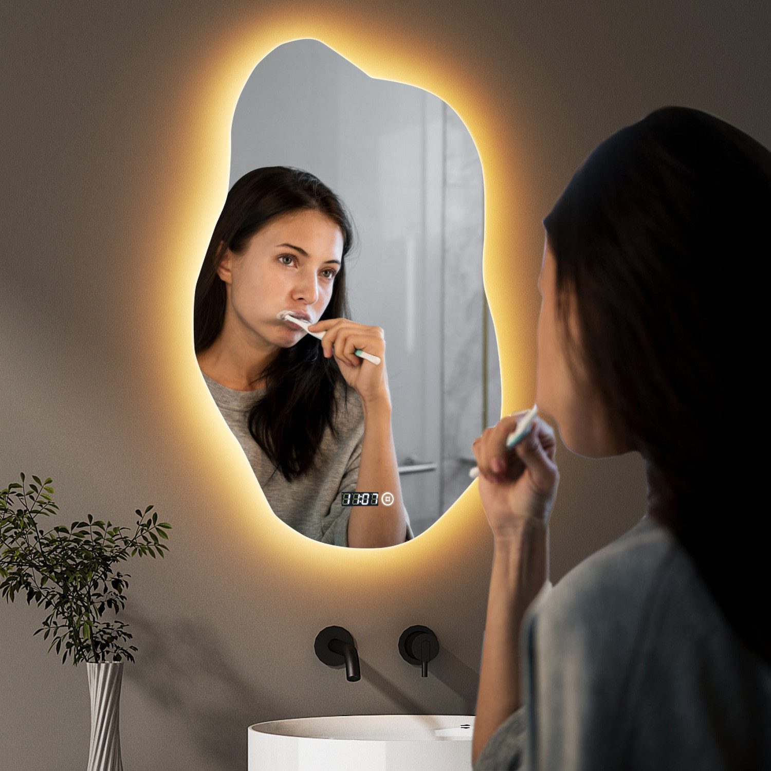 WDWRITTI Wandspiegel mit beleuchtung Badspiegel LED günstig online kaufen