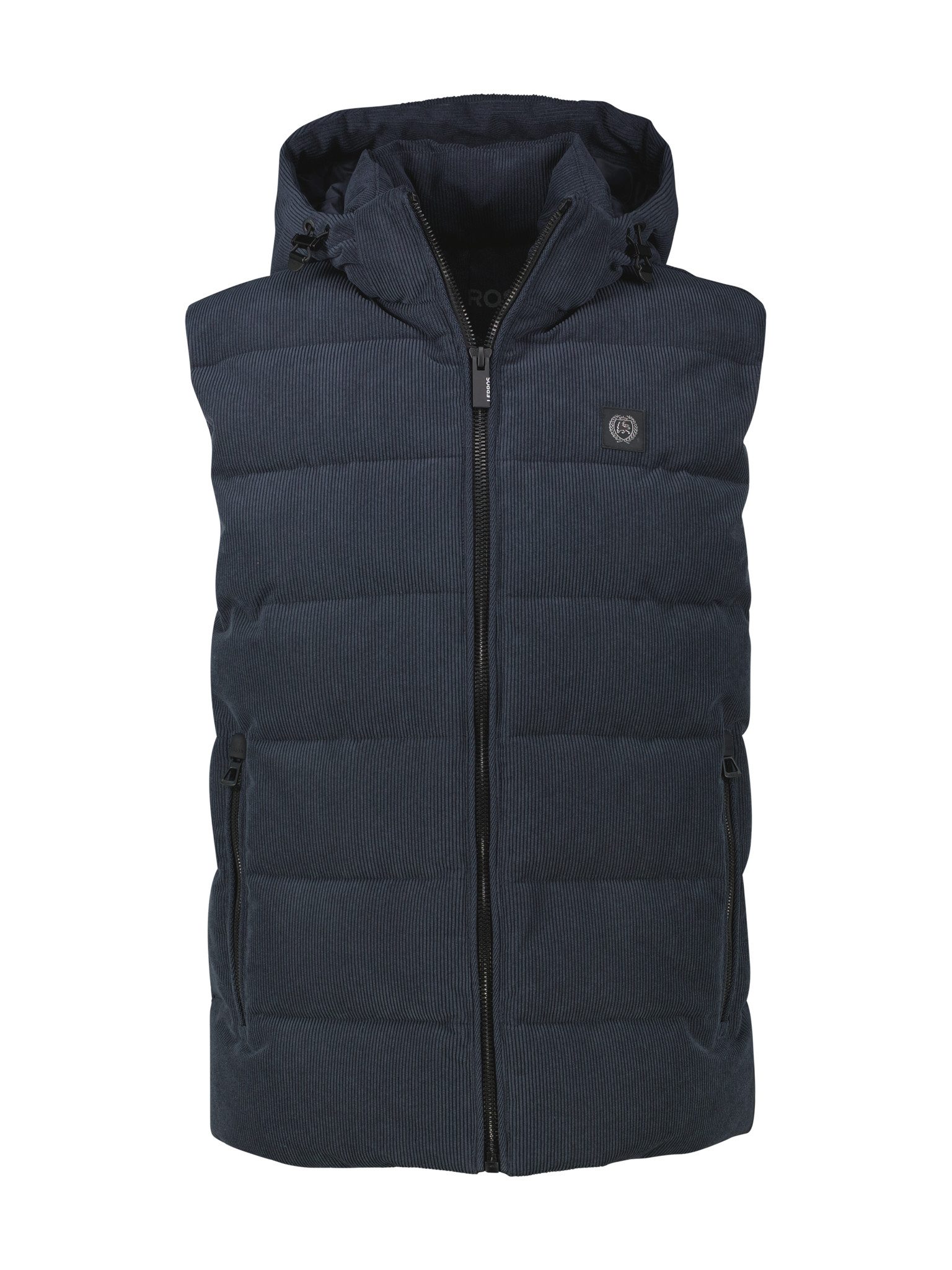 LERROS Cordweste mit Logo Stickerei