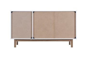 loft24 Sideboard Mason, Schrank mit 3 Schubladen+1 Tür, weiß, Scandi Design, Breite 144 cm