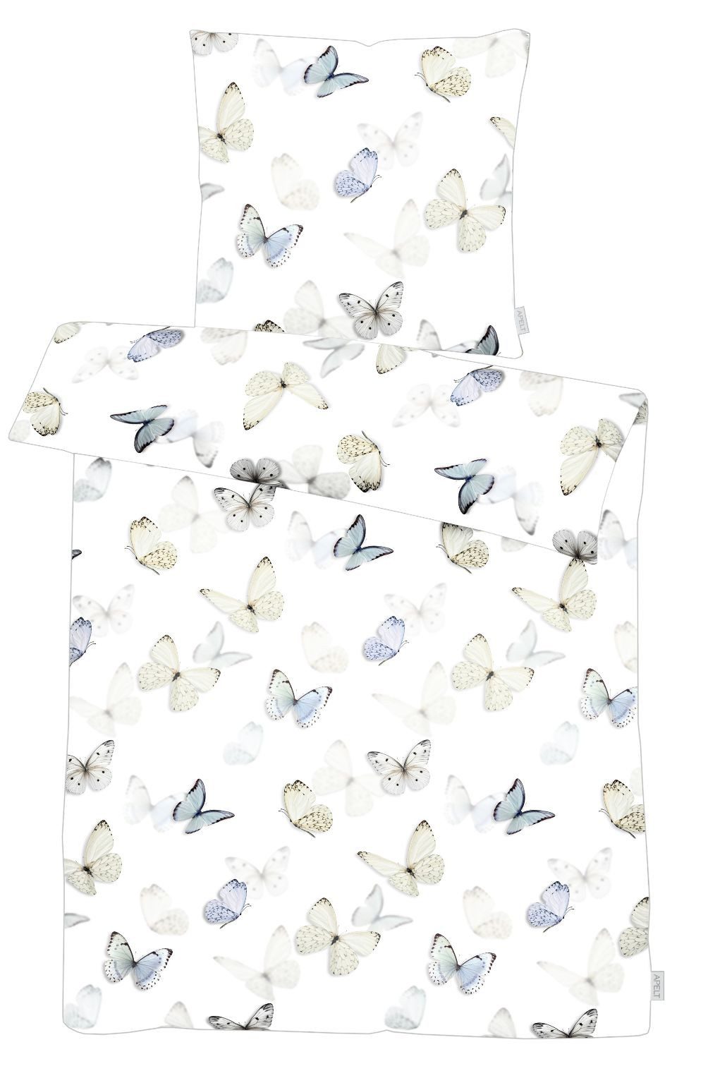 APELT Bettwäsche Papillon, Satin, 2 teilig, Bettwäsche-Set mit Reißverschluss, Baumwoll-Satin, Digitaldruck