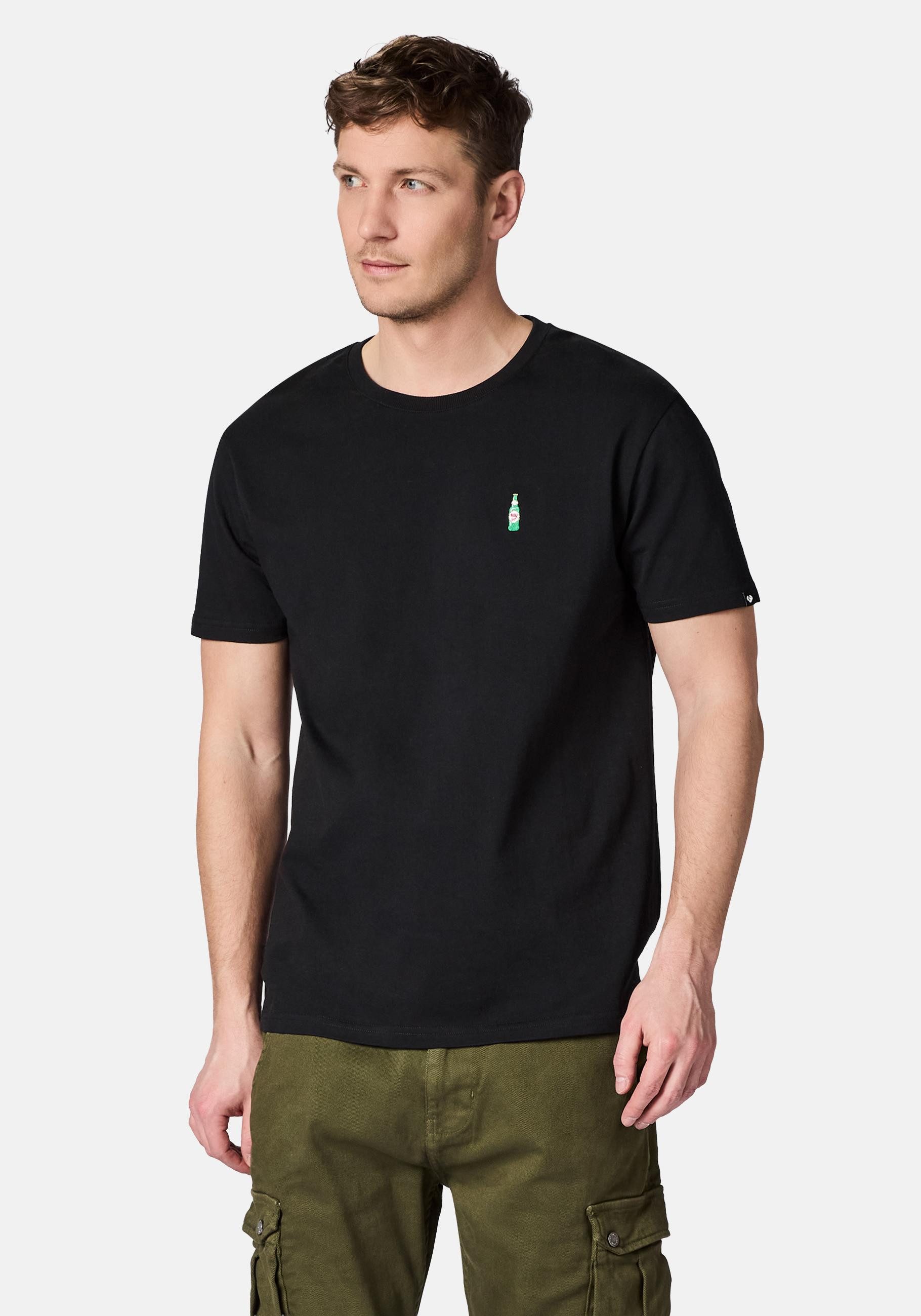 Ragwear T-Shirt Samms C Gots YOUMODO Kurzärmliges Shirt mit Flaschen-Stickerei