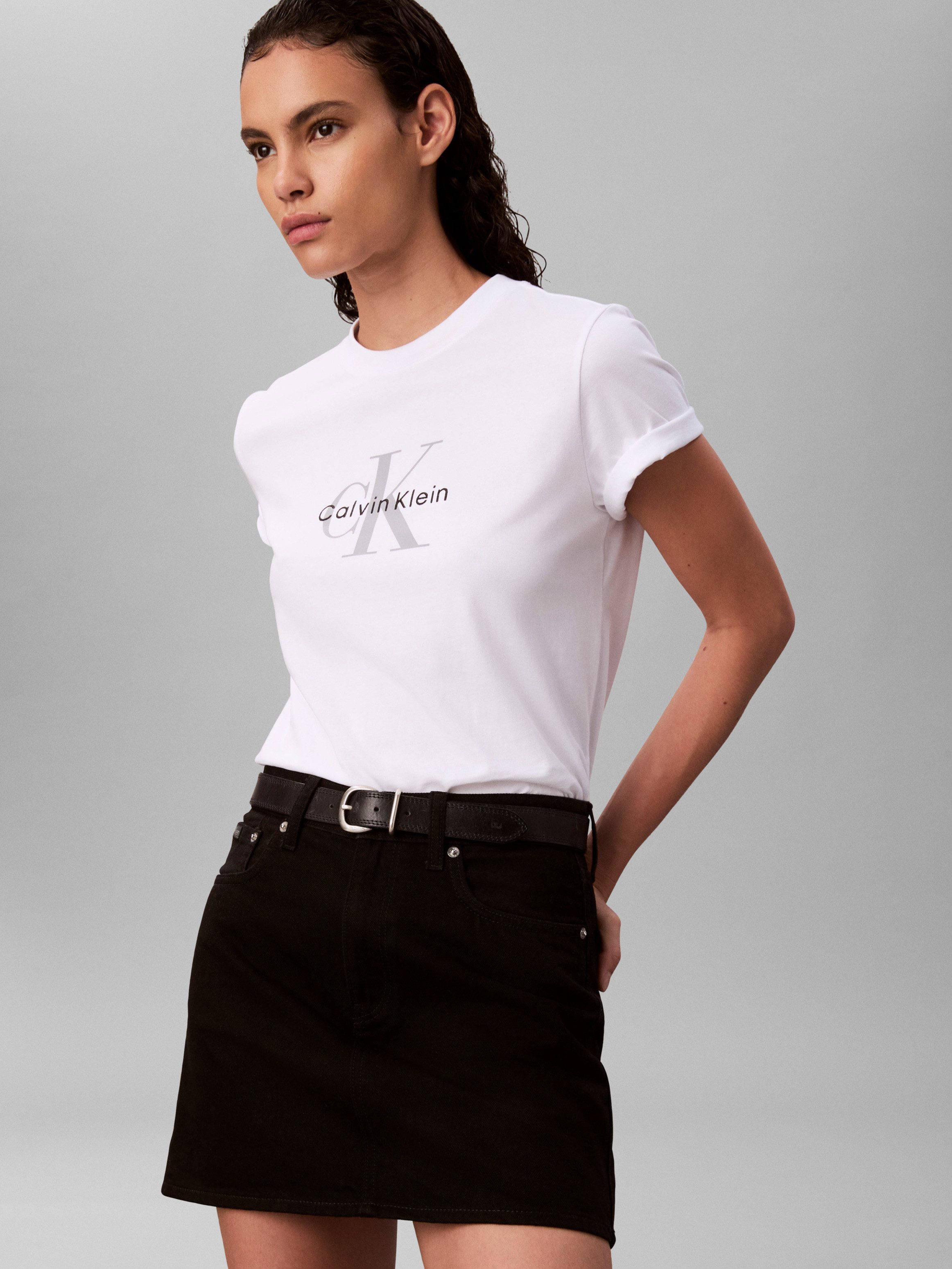Calvin Klein Jeans T-Shirt HERO SS CLASSIC MONOLOGO CNECK T, Logoschriftzug günstig online kaufen