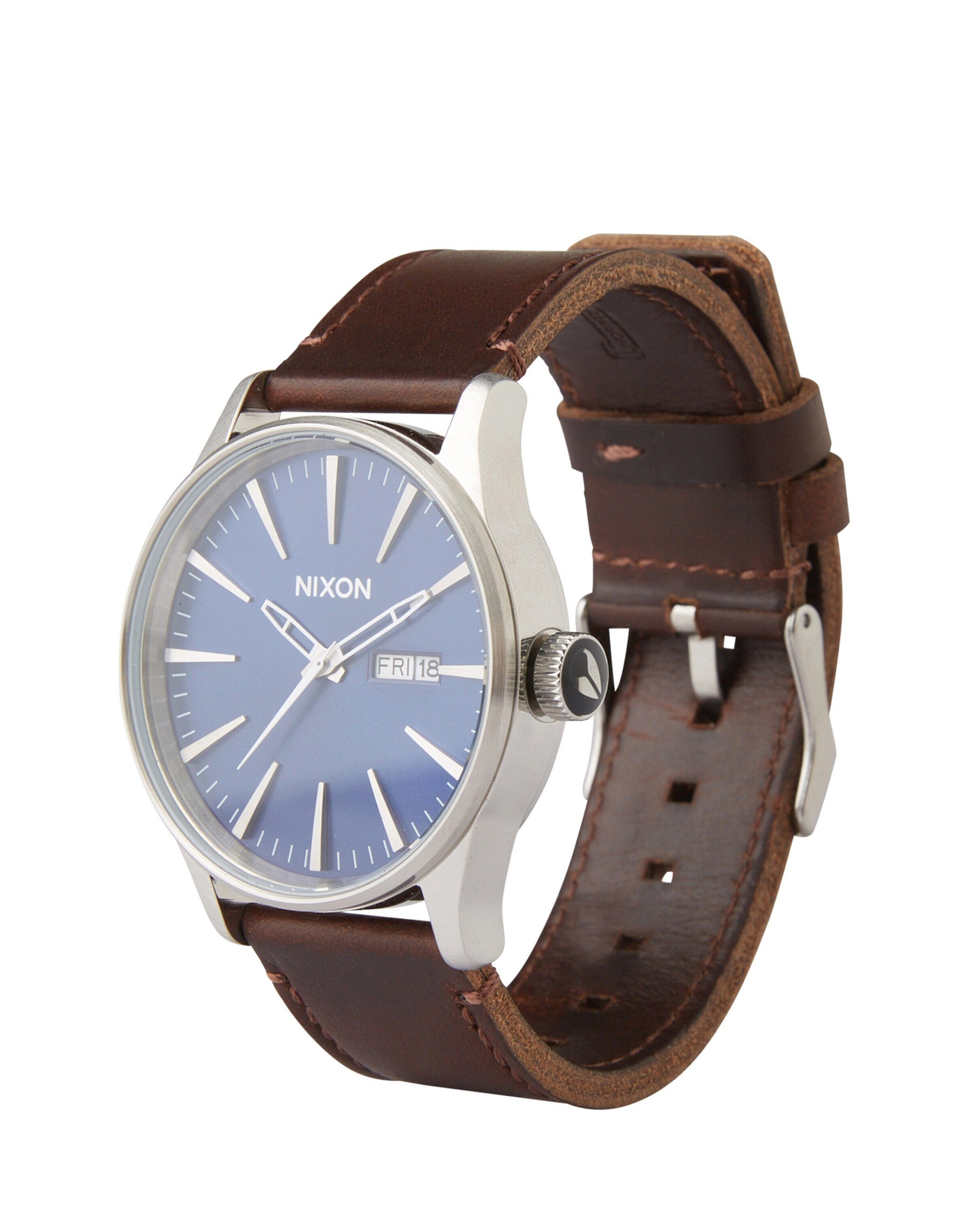 Nixon Mechanische Uhr Sentry Leather, (1-tlg)