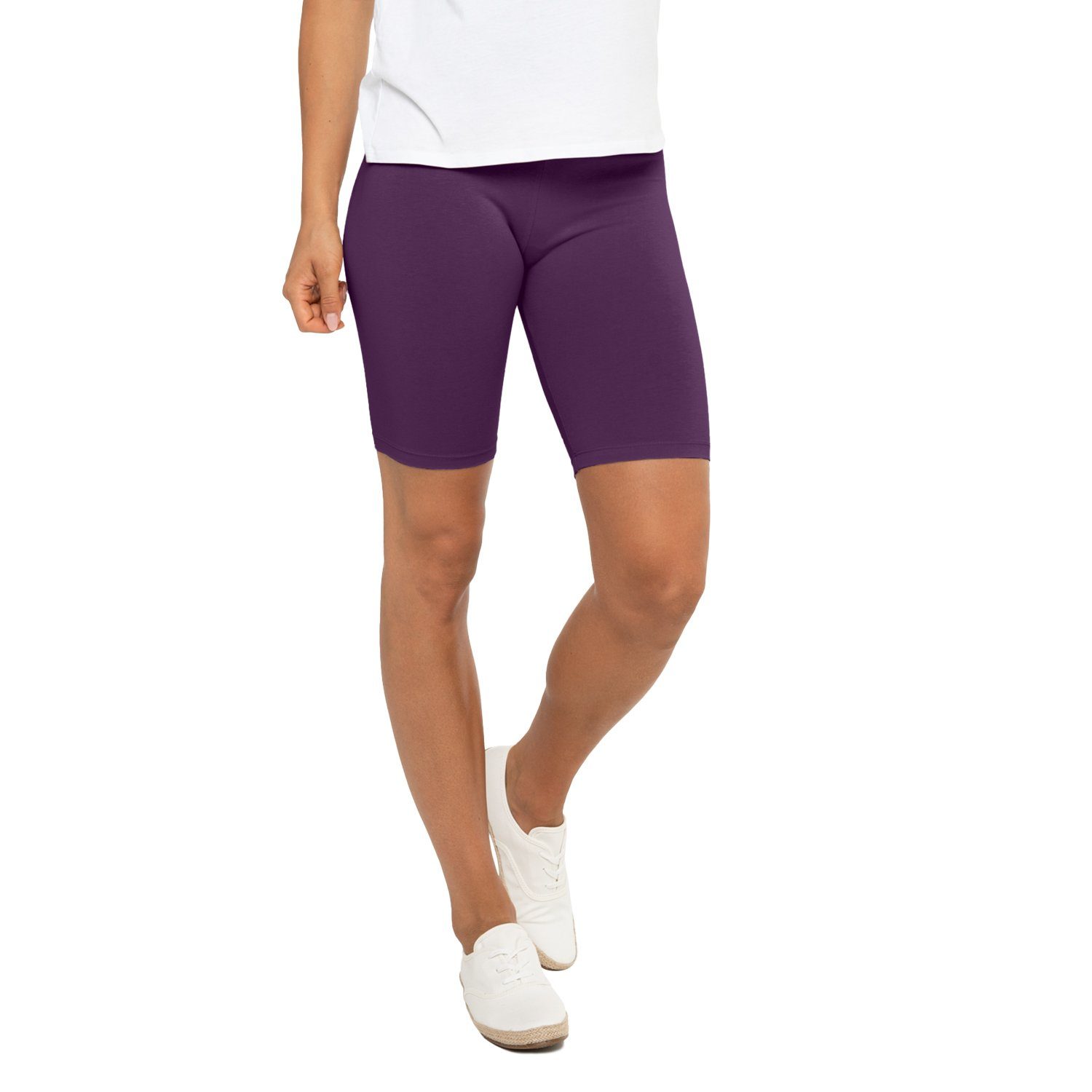 celodoro Shorts Damen Kurzleggings Stretch-Jersey Radlerhose aus Baumwolle