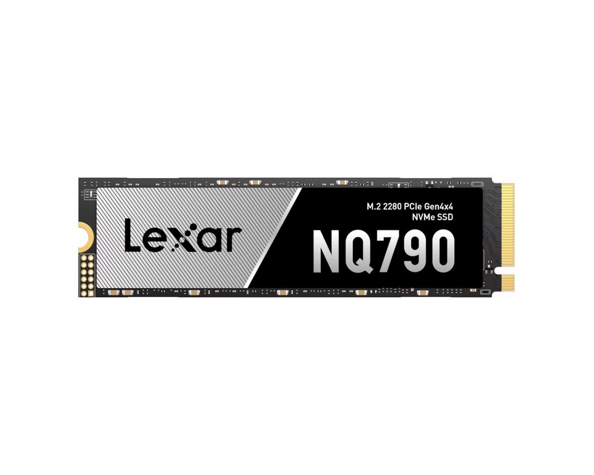 Lexar NQ790 4TB NVMe SSD Gen4 M.2 2280 4000GB interne SSD (4 TB) M.2" 7000 MB/S Lesegeschwindigkeit, 6000 MB/S Schreibgeschwindigkeit, Heatsink, HMB, SLC Cache, PCIe 4.0 NVMe