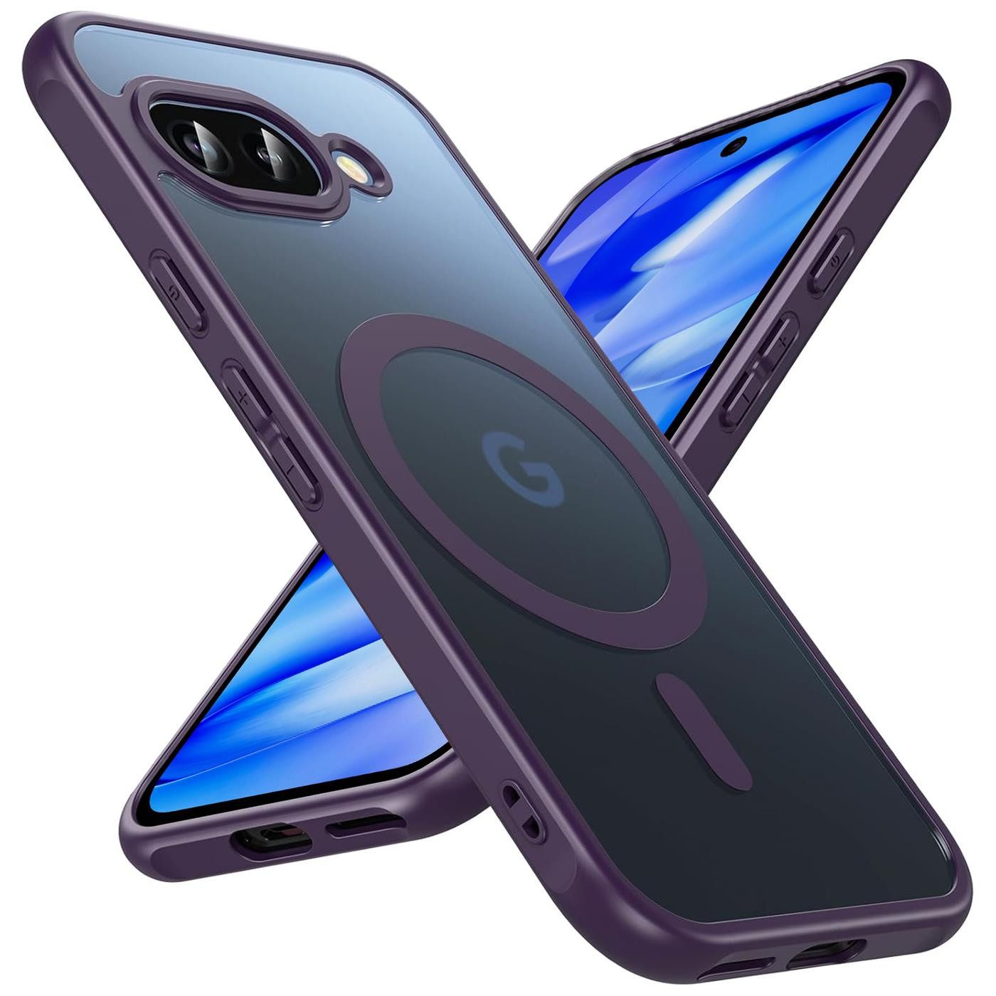 CoolGadget Handyhülle Magnet-Hülle für Pixel 9a Schutzhülle magnetisch 6,3 Zoll, Hülle Matt Stoßfest kompatibel mit QI-Laden Zubehör Kameraschutz Case