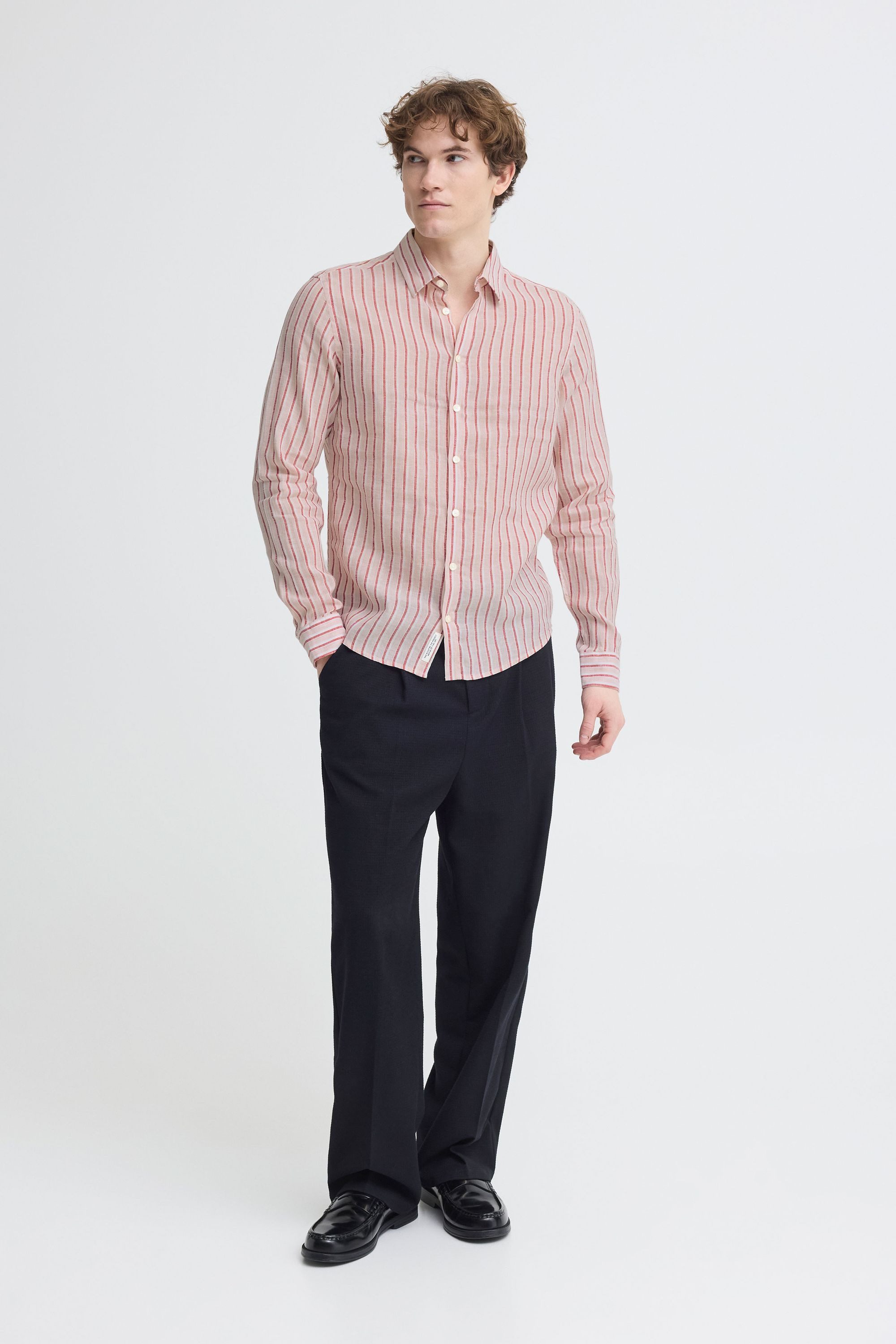 Casual Friday Leinenhemd CFRissa Leichtes Leinen-Mix-Hemd mit Streifen