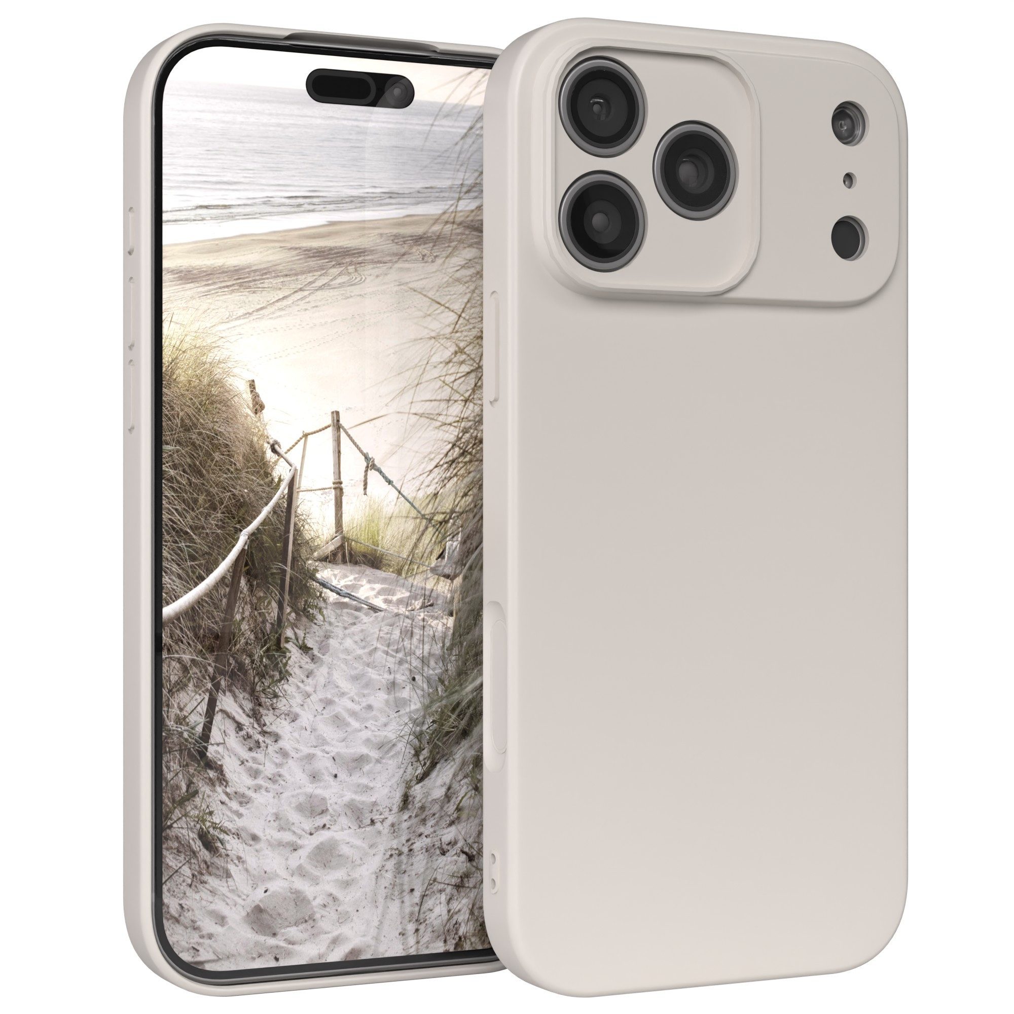 EAZY CASE Handyhülle für Apple iPhone 17 Pro Max Hülle Silikon 6,9 Zoll, Bumper Case Matt Slimcover Silikonschutzhülle elastisch Polarstern