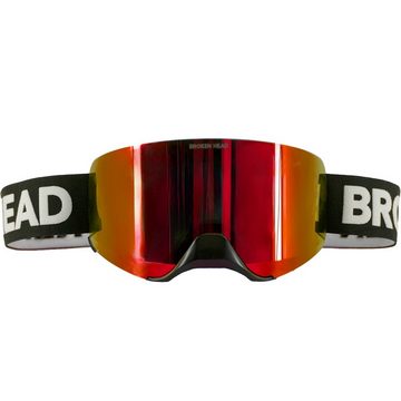 Broken Head Motorradbrille MX-Struggler Rot, Magnetische Gläser