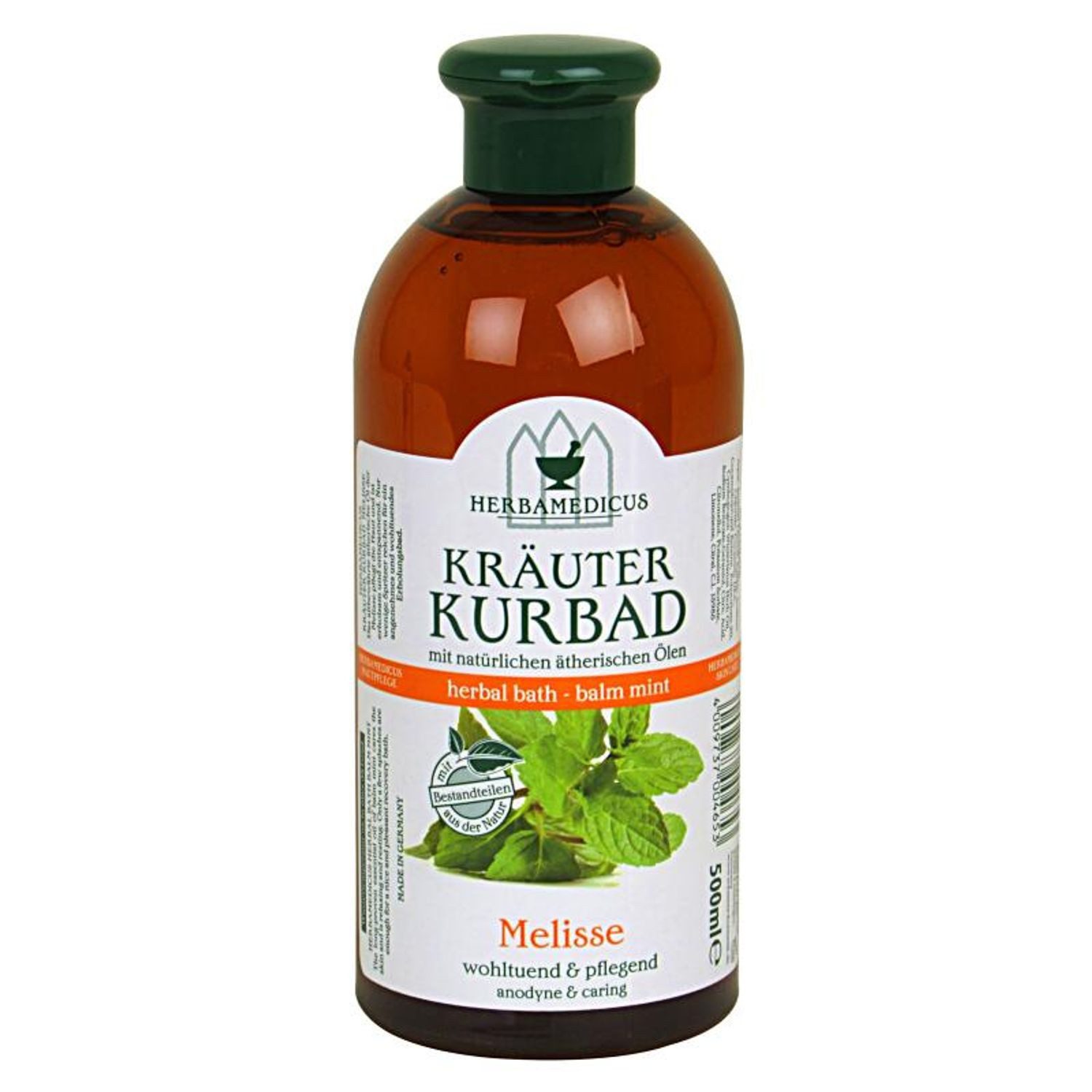 Schmees GmbH Badeschaum 12x Herbamedicus Kräuter Kurbad Melisse 500ml Entspannung Körperpflege