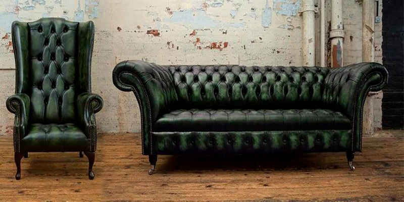 JVmoebel Chesterfield-Sofa, Chesterfield 3+1 Sitzer Garnitur Sofa Couch