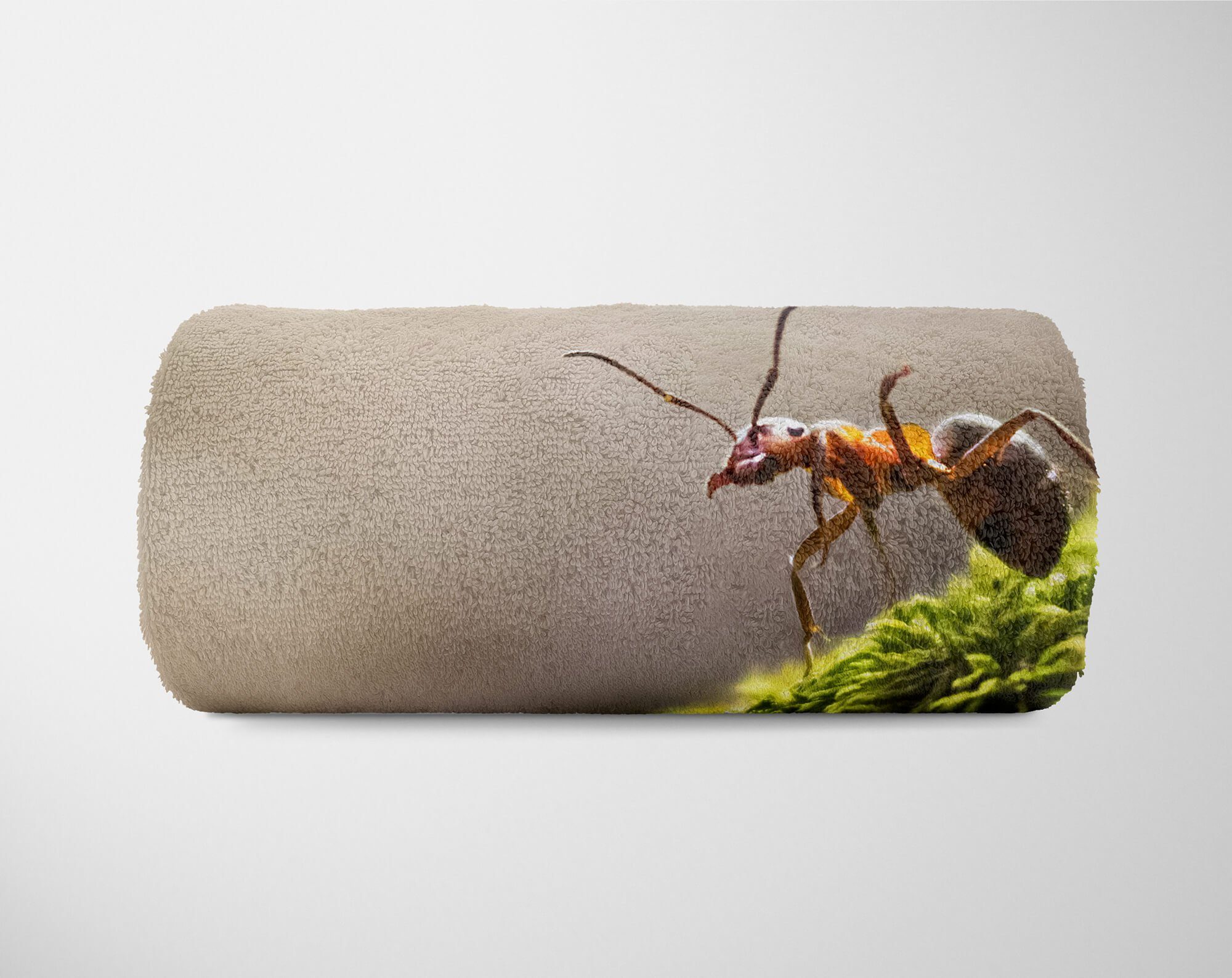 Makrof, Saunatuch Ameise Handtuch Kuscheldecke Handtücher Handtuch Baumwolle-Polyester-Mix Tiermotiv mit Sinus Wald (1-St), Strandhandtuch Art