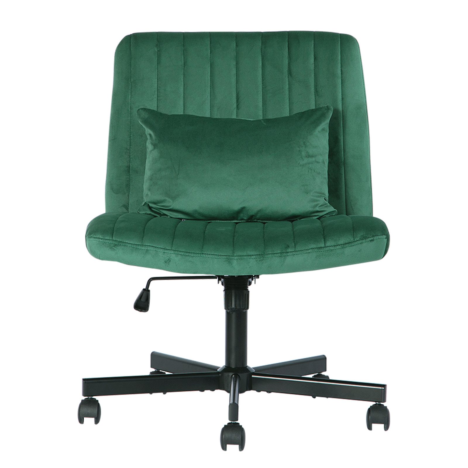 REDOM Bürostuhl Stoff-Bürostuhl höhenverstellbar, armlehnenlos, mit weicher Polsterung (Leichtgängige Rollen, schlankes Design für kleine Räume, 1 St), 67x92x67 cm Vielseitig als Schreibtischstuhl & Beistellstuhl nutzbar