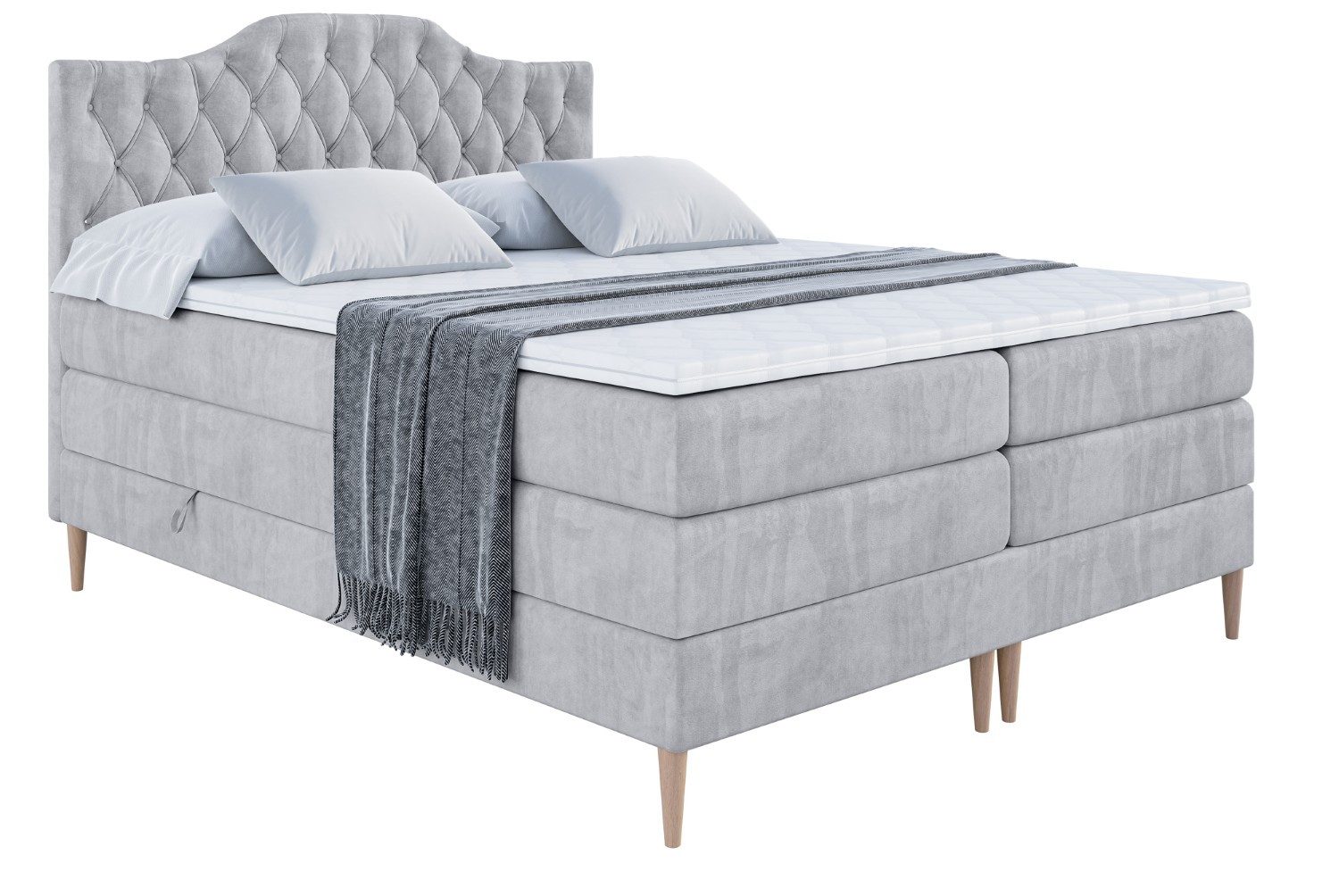 ALTDECOR Boxspringbett VILA-1-F KING (Multipocket-Matratze H4, günstig online kaufen