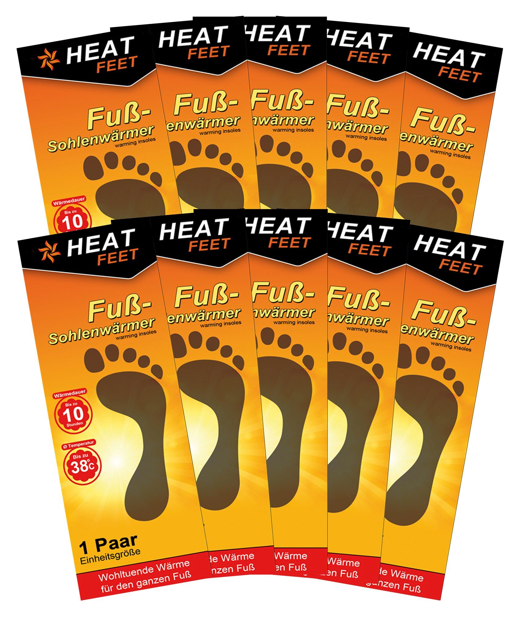 Fußsohlenwärmer Wärmesohlen Heat 10 Thermosohlen Paar FEET Feet Schuhwärmer HEAT
