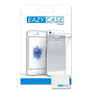 EAZY CASE Handyhülle Slimcover Clear für iPhone SE 2016 / iPhone 5/5S 4,0 Zoll, durchsichtige Hülle Ultra Dünn Silikon Backcover TPU Telefonhülle Klar