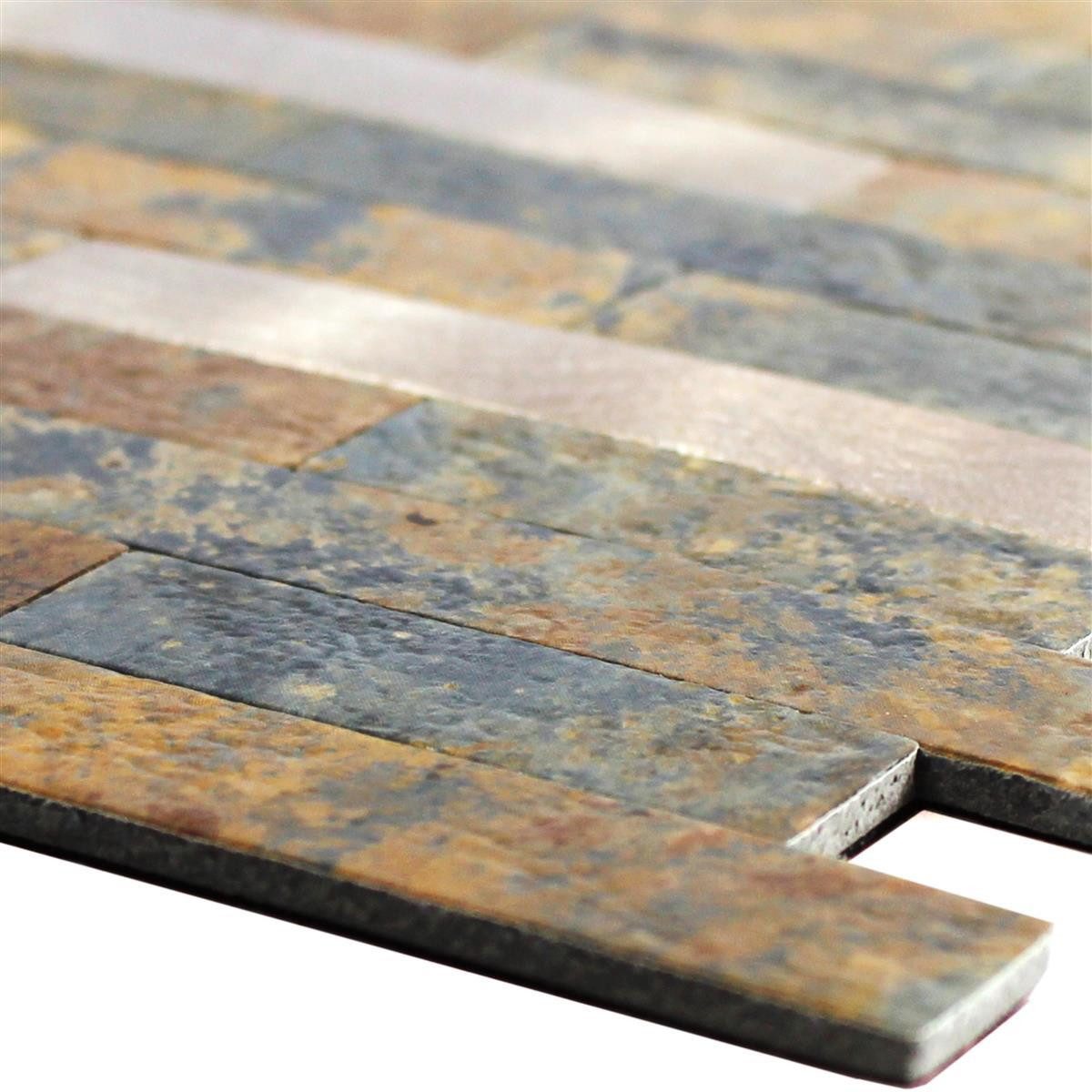 Mosafil Mosaikfliesen Vinyl Mosaikfliesen Maywald Selbstklebend, Vinyl-Aluminium 30.000x29.000, gold-braun