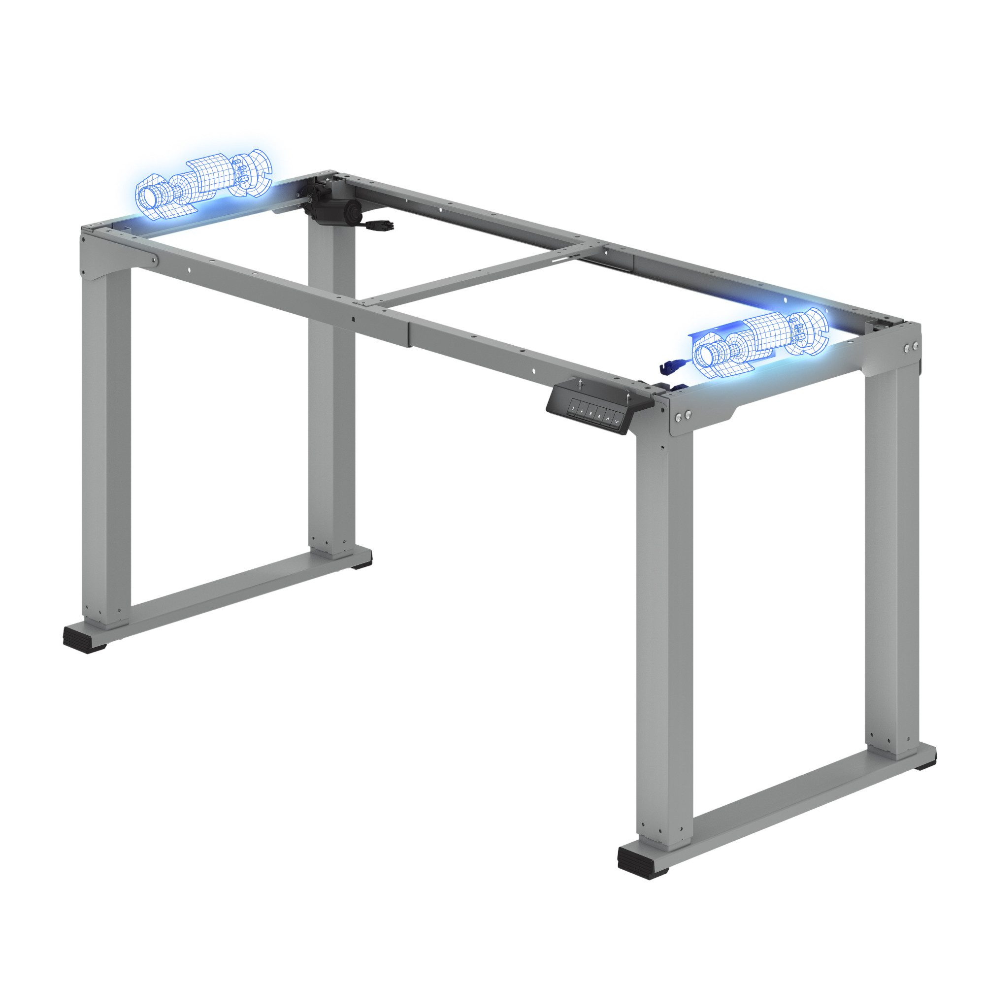 FLEXISPOT Tischgestell Elektrisches Höhenverstellbares Tischgestell 4-Bein – besonders stabil (Dualmotor, Kollisionsschutz, höhenverstellbar 71,5–118,5 cm, belastbar bis 150 kg, Sanfte Bewegung), ideal für Büro, Homeoffice & als Esstisch nutzbar