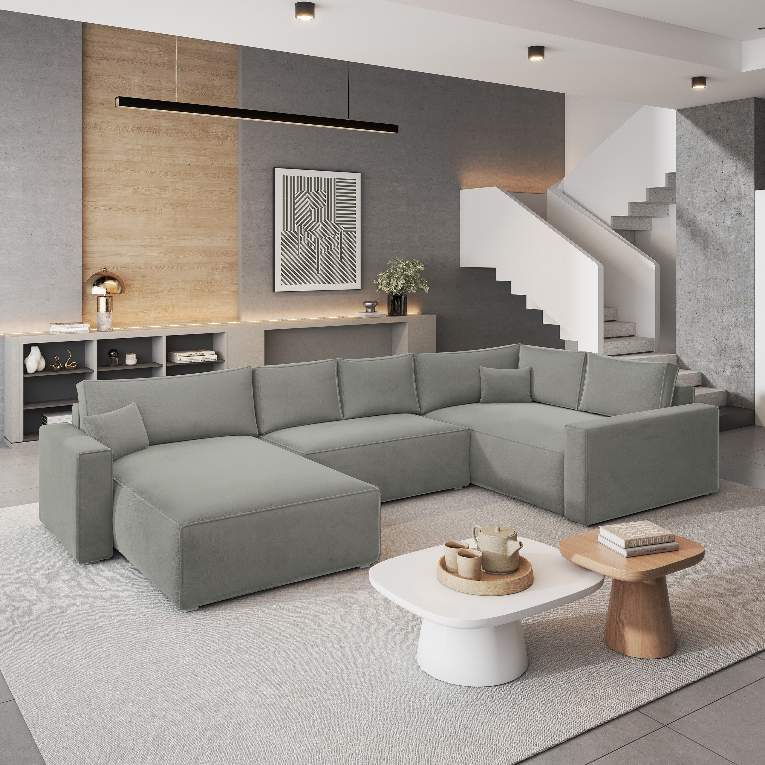 Masseno Ecksofa VELAMI mit Schlaffunktion U-Form, günstig online kaufen