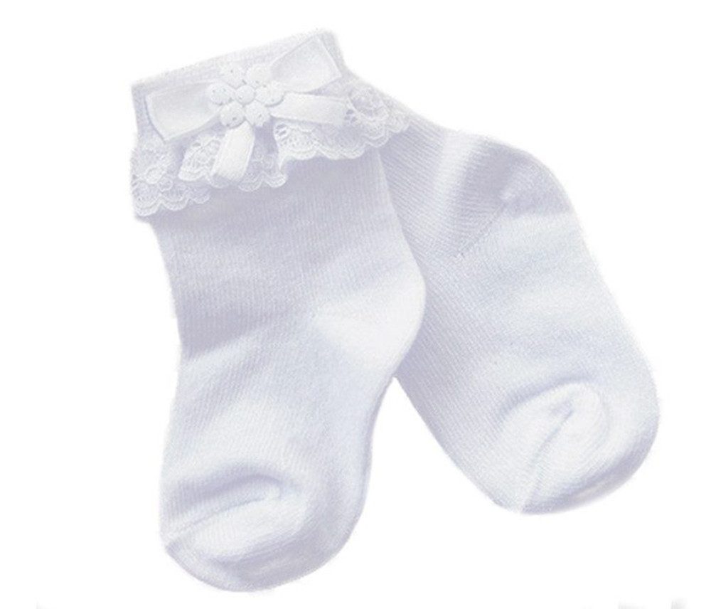 Socken Socken für Baby und Kinder Strümpfe mit Rüschen ab 0 Mon bis 35-38