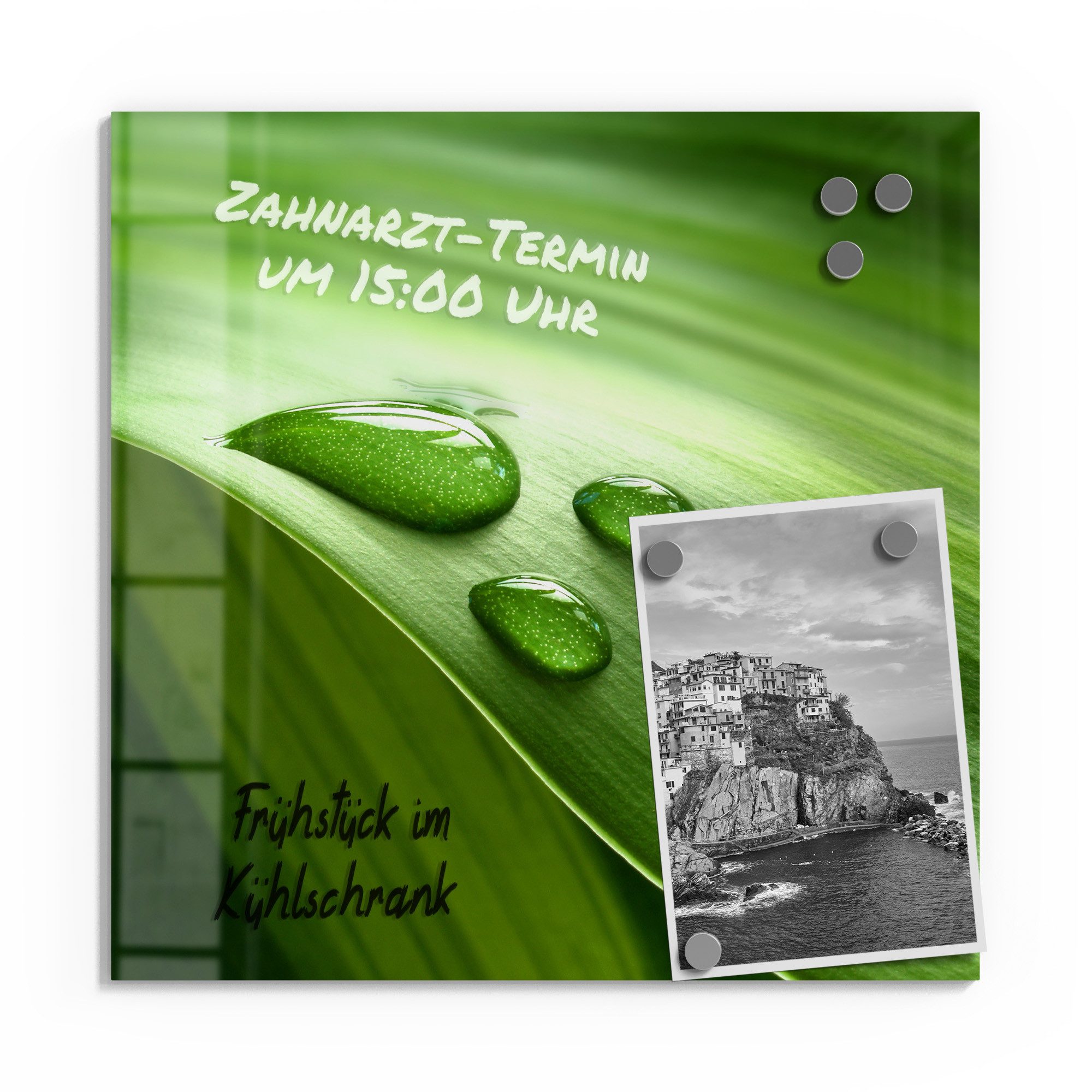DEQORI Magnettafel 'Tropfen der Reinheit', Whiteboard Pinnwand beschreibbar