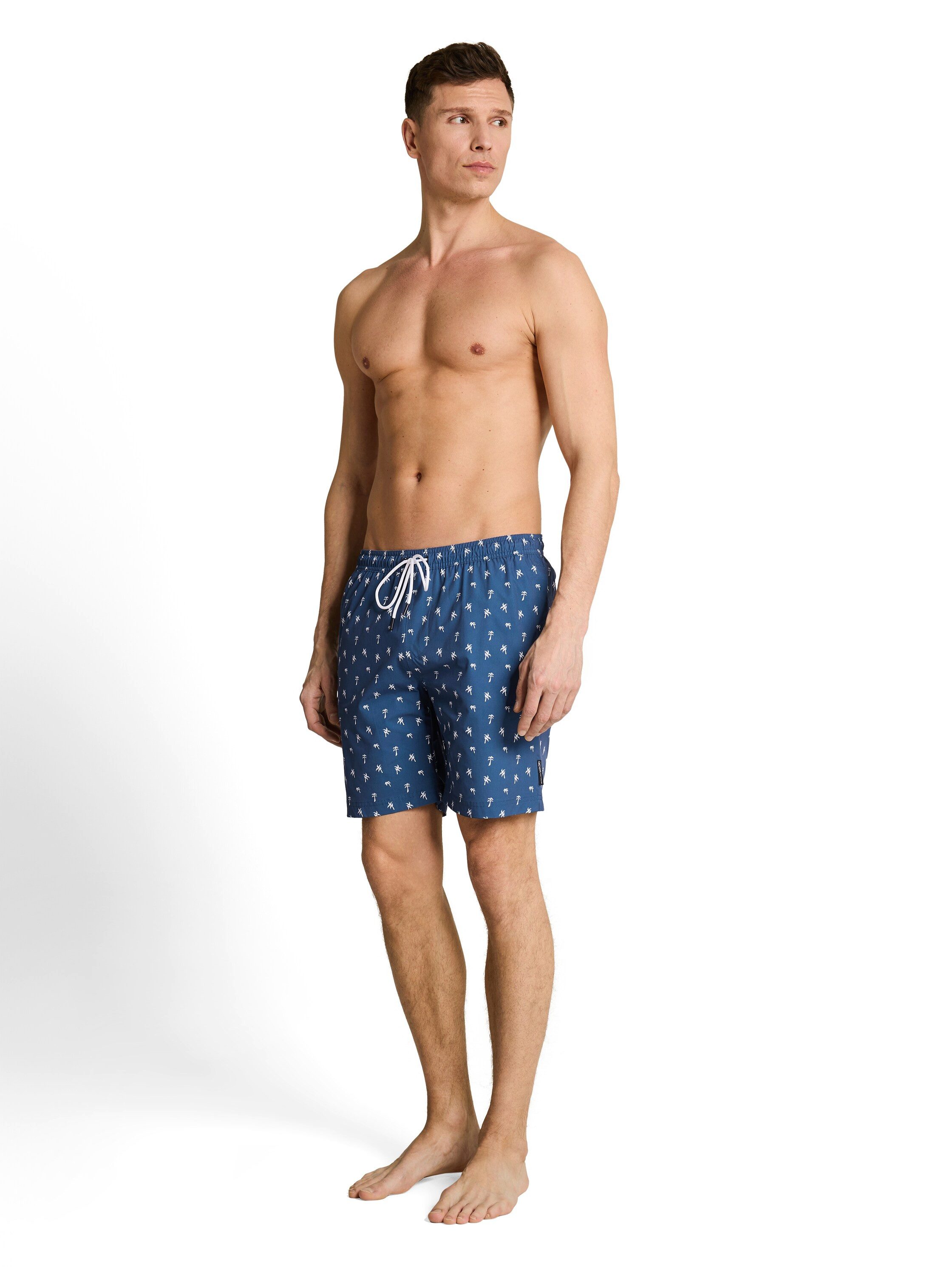 TOM TAILOR Denim Badeshorts Schwimmshorts mit Allover-Print – Bild 4 von 5
