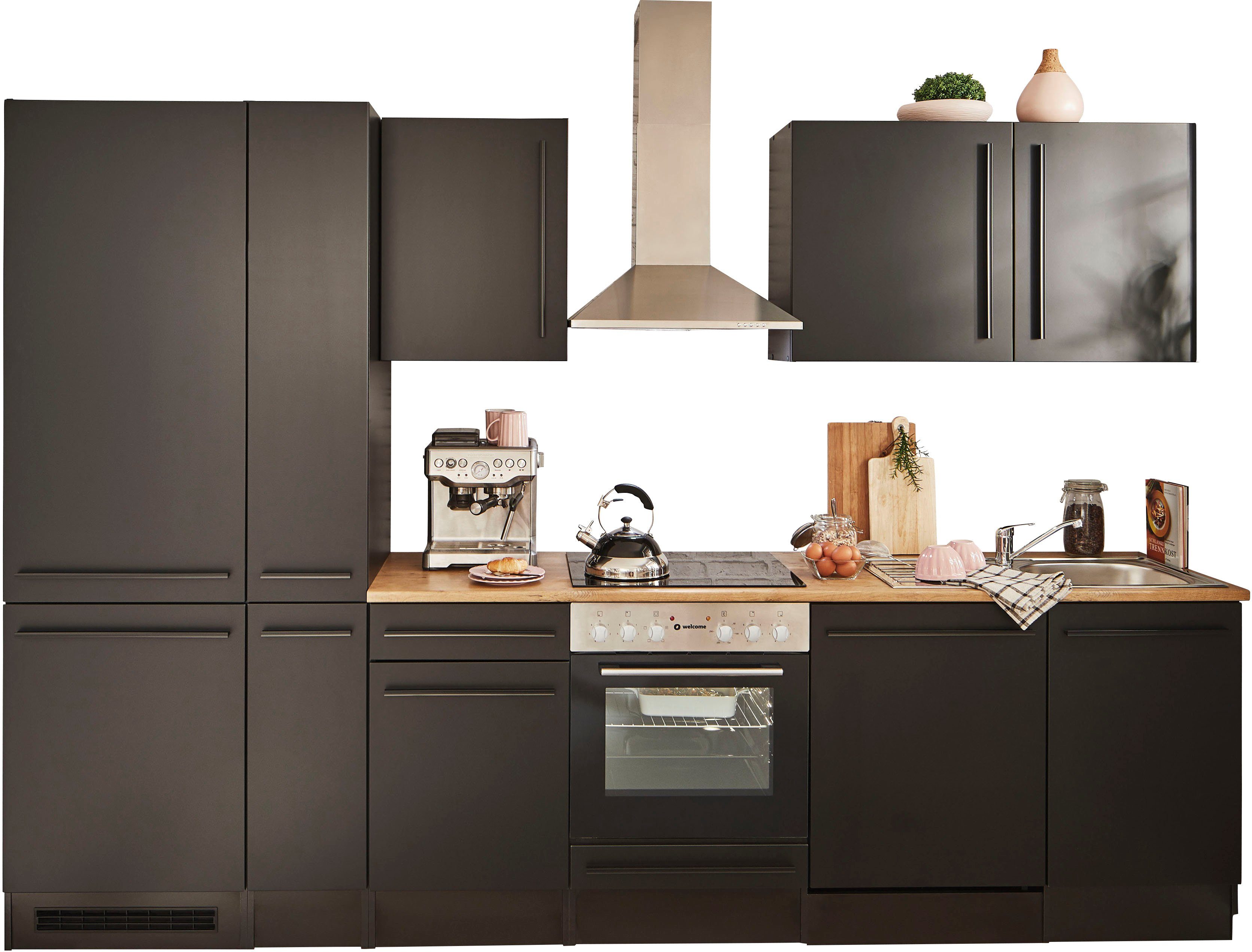 BASIC by Balculina Küchenzeile "Jazz", Breite 310 cm, wahlweise mit E-Gerät günstig online kaufen