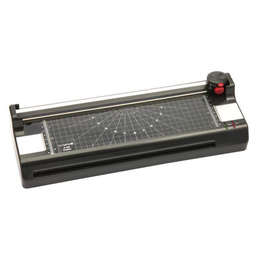 OLYMPIA OFFICE Laminiergerät A 340 Combo, 3in1 bis DIN A3 Laminiergerät Papier- Rollenschneider Eckenrunder