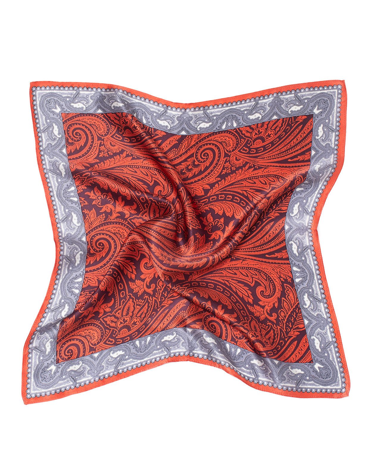 MayTree Seidentuch quadratisch Farn 53x53 orange günstig online kaufen