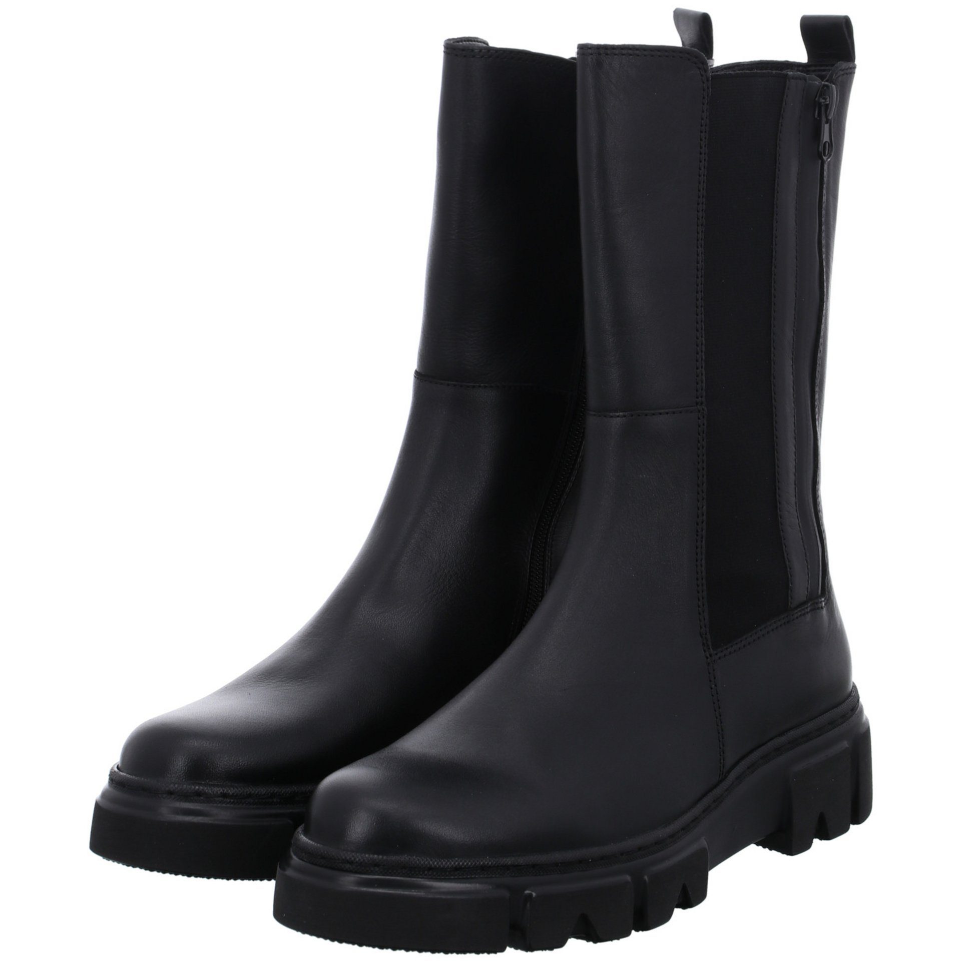 Gabor Chelsea Boots Chelseaboots (schwarz) uni Leder-/Textilkombination schwarz Leder-/Textilkombination