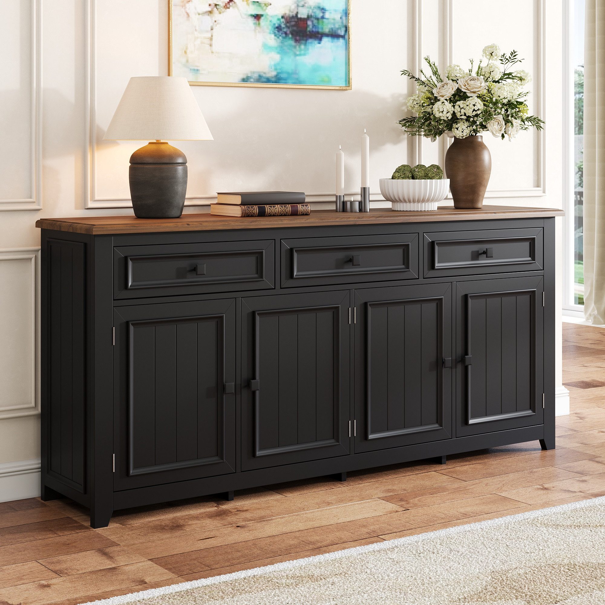Sideboard mit großzügigem Stauraum, Anrichte im modernen Minimalismus