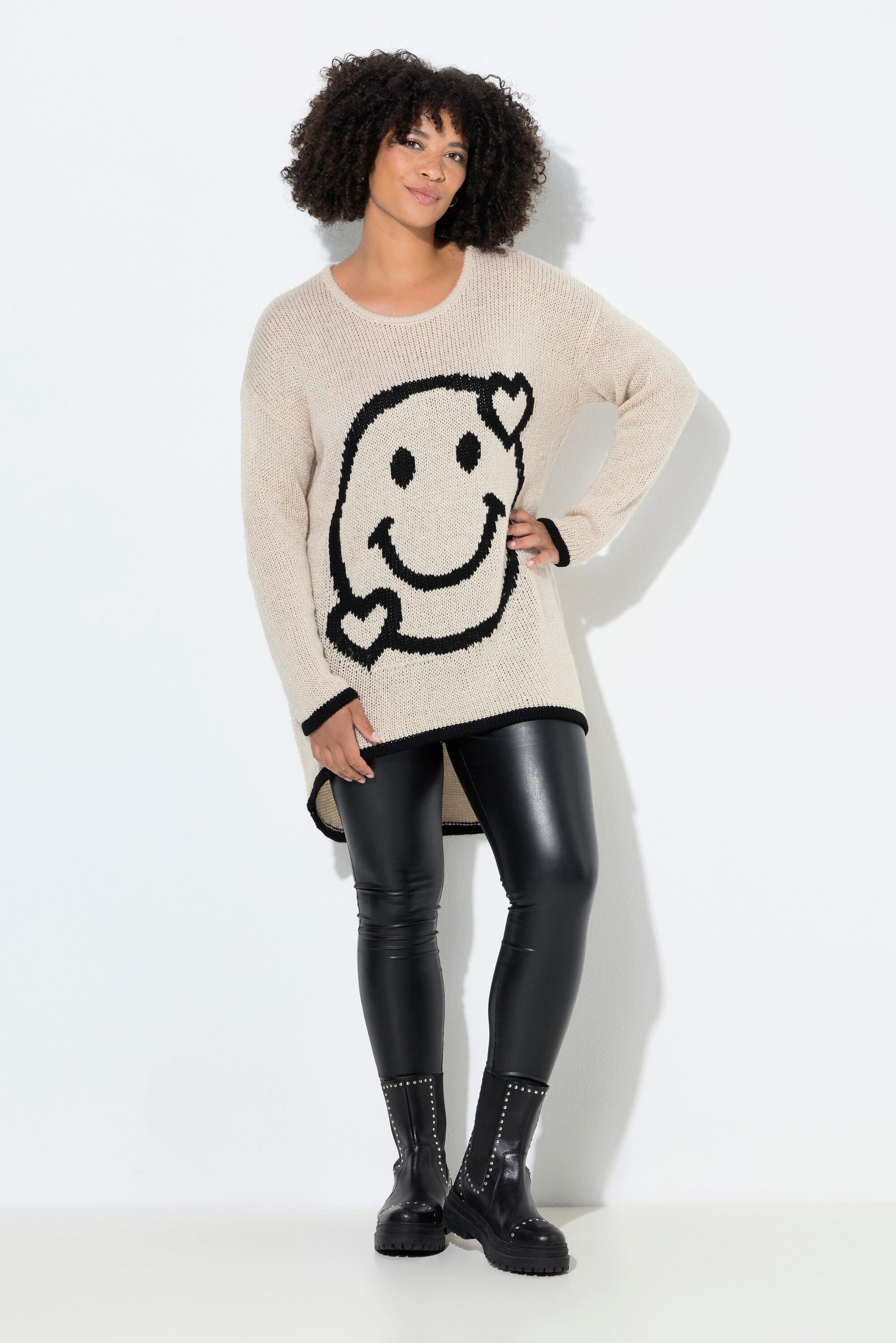 Angel of Style Strickpullover Pullover A-Linie Smiley Saum hinten länger günstig online kaufen
