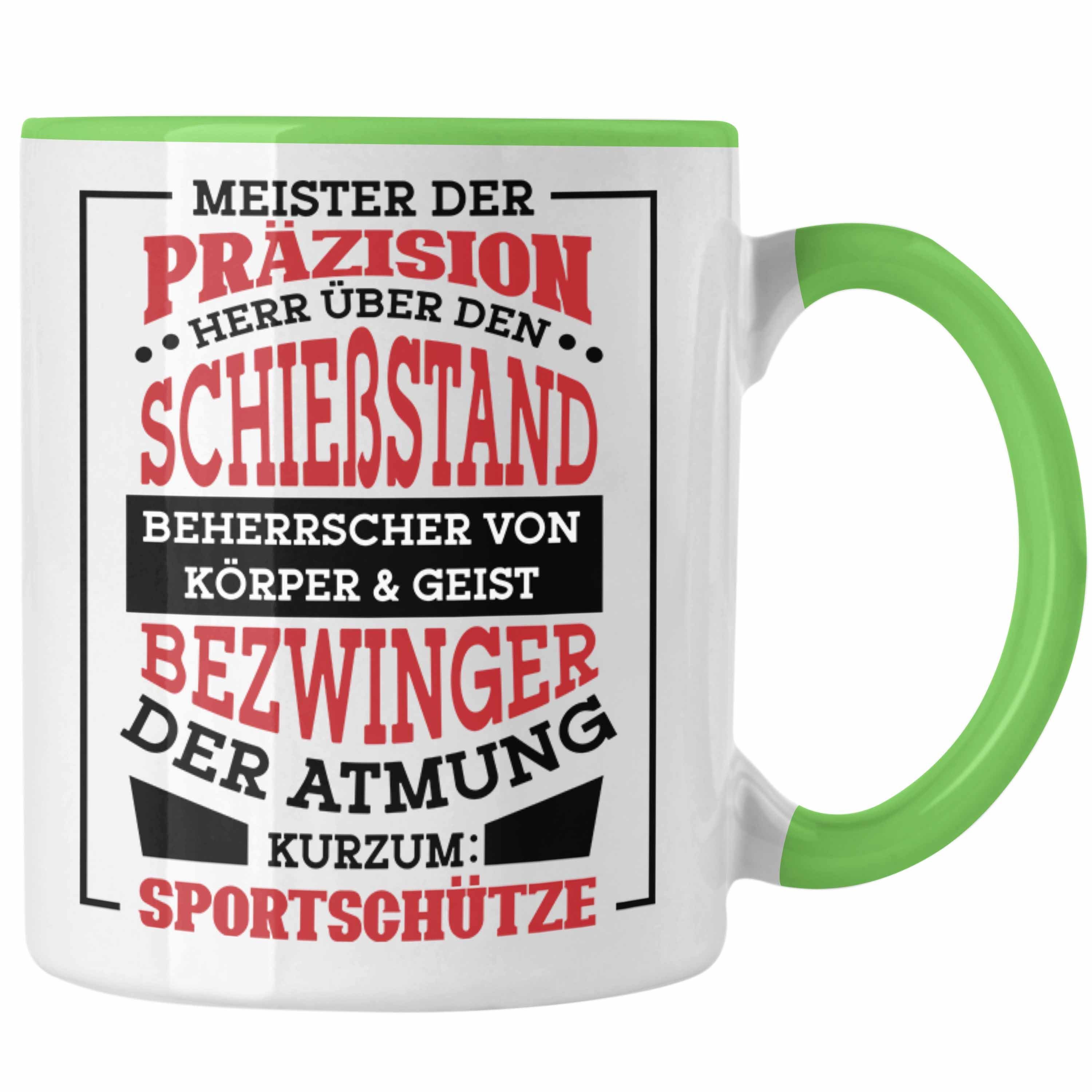 Trendation Tasse Lustige Schießen-Tasse für Sportschützen Geschenk Ich Bin Sportschütze Grün | Teetassen
