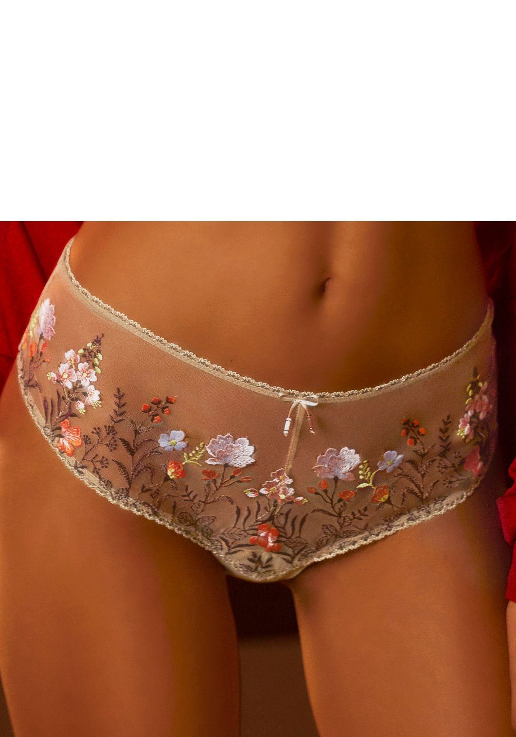LASCANA Stringpanty Maria mit Blumen aus Stickereispitze, als Dessous-Set kombinierbar – Bild 4 von 5