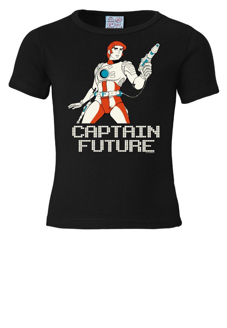 Kinder Kids (Gr. 92 -146) LOGOSHIRT T-Shirt Captain Future mit hochwertigem Siebdruck