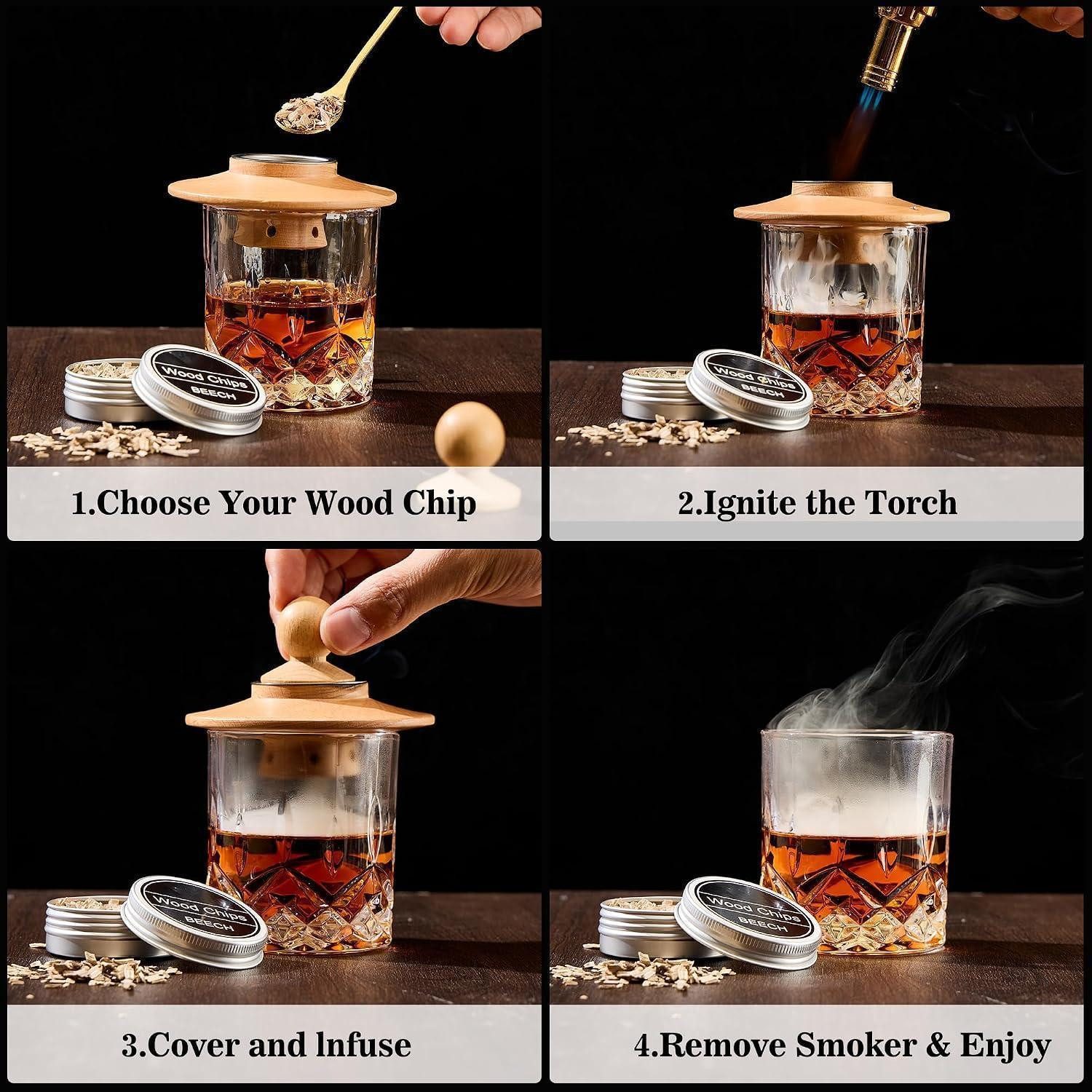 LuxusKollektion Cocktail-Set Whisky Smoker Set m. 4 Granitsteinen – Bild 3 von 5