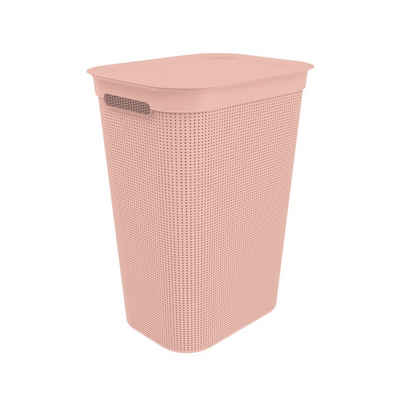 ROTHO Wäschekorb »Brisen Wäschesammler 50l mit Deckel und 2 Griffen, Kunststoff (PP) BPA-frei«, Löcher an den Seiten ermöglicht Luftzirkulation innerhalb der Wäschebox