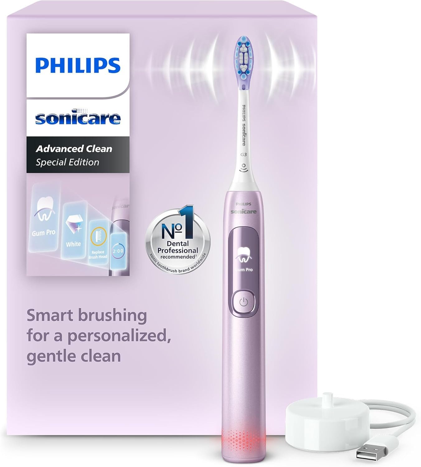 Philips Sonicare Elektrische Zahnbürste Philips Sonicare AdvancedClean Limited Edition Elektr. Zahnbürste Pink