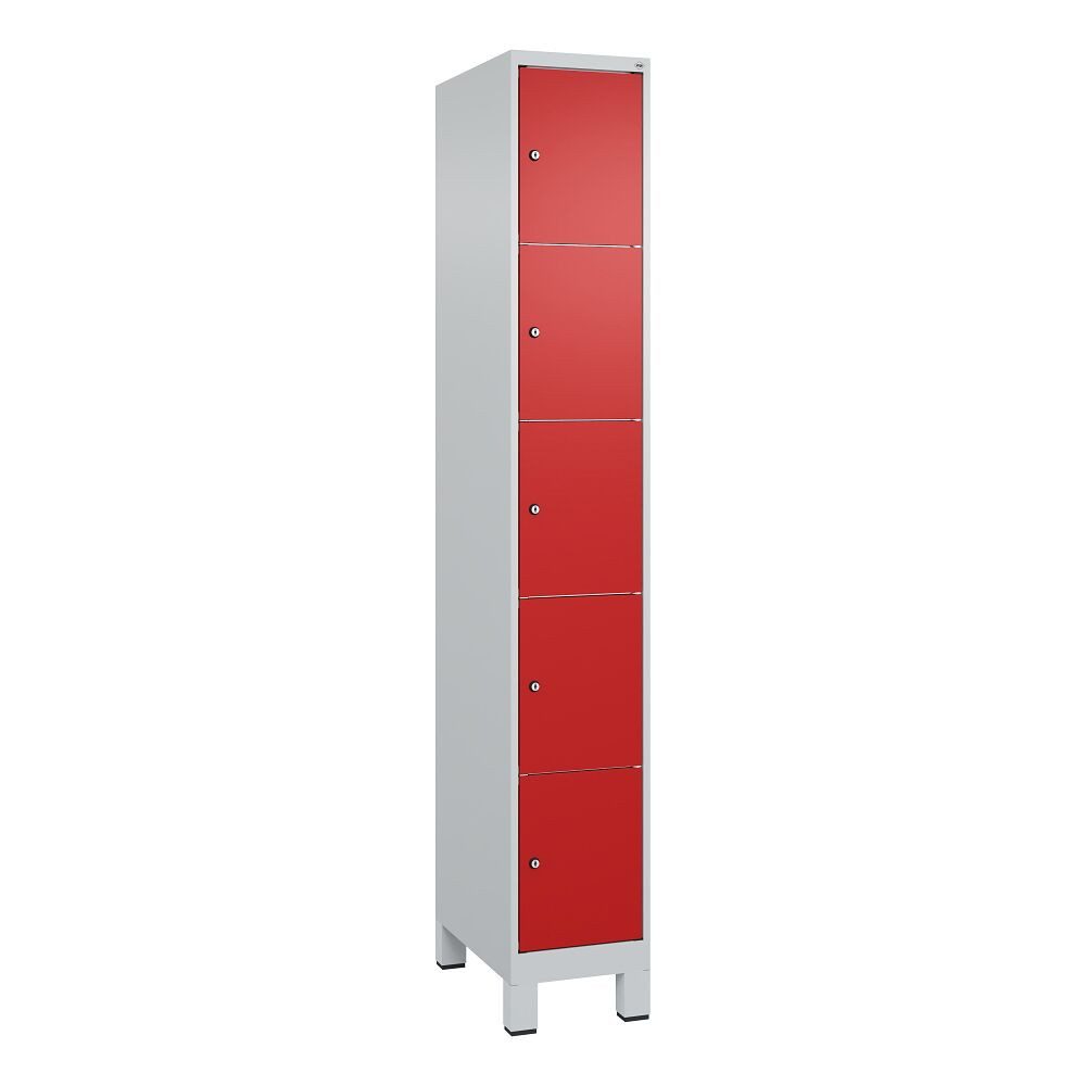 C+P Garderobenschrank Fächerschrank Classic Plus, 5 Fächer übereinander, Abteilbreite 30 ... Geeignet für Kindergärten, Schulen und Vereine