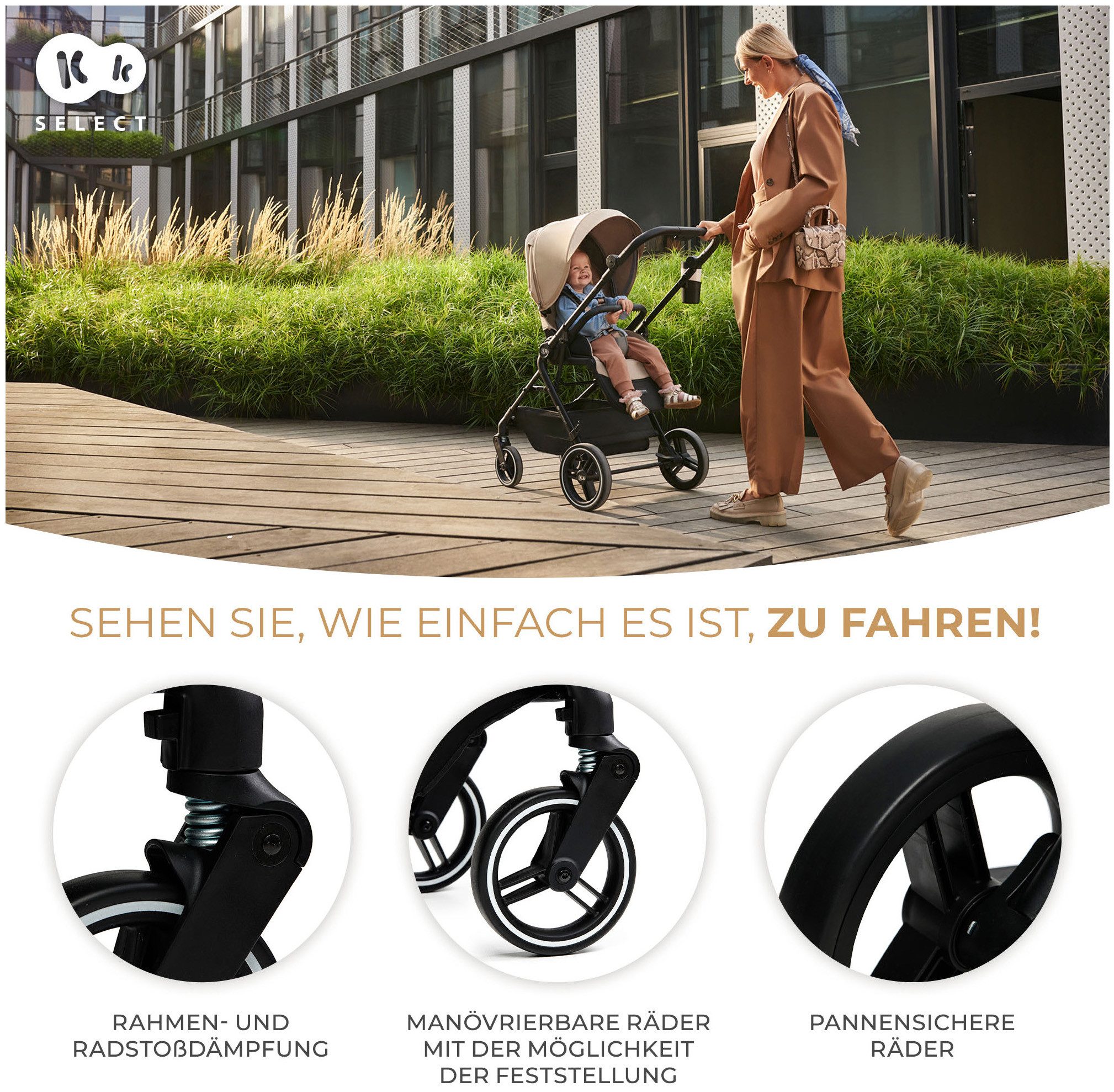 Kinderkraft Kombi-Kinderwagen YOXI 2IN1, (Set)