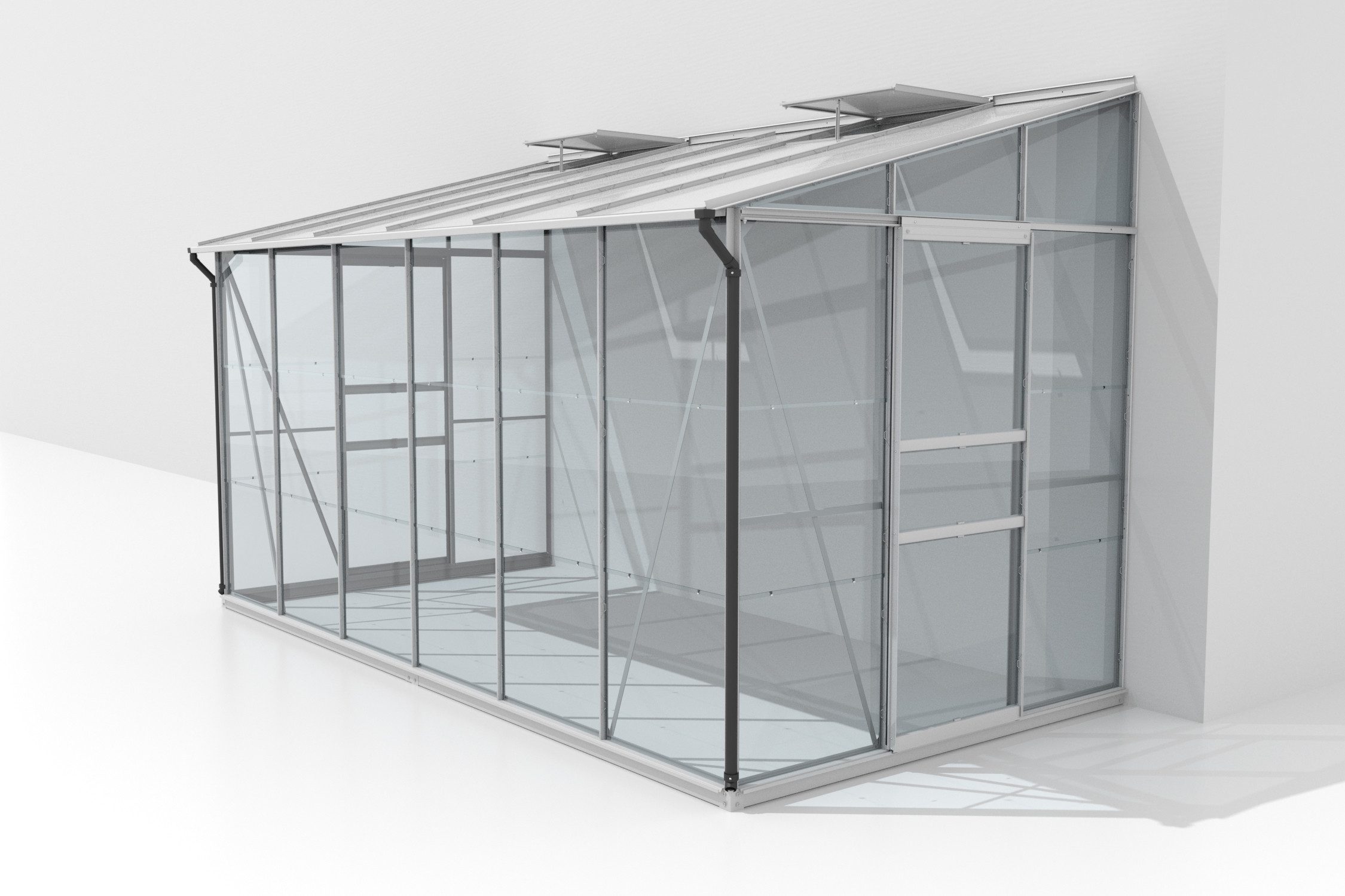 Gewächshaus Ida 7800 ESG/HKP Alu mit 2 Fenster
