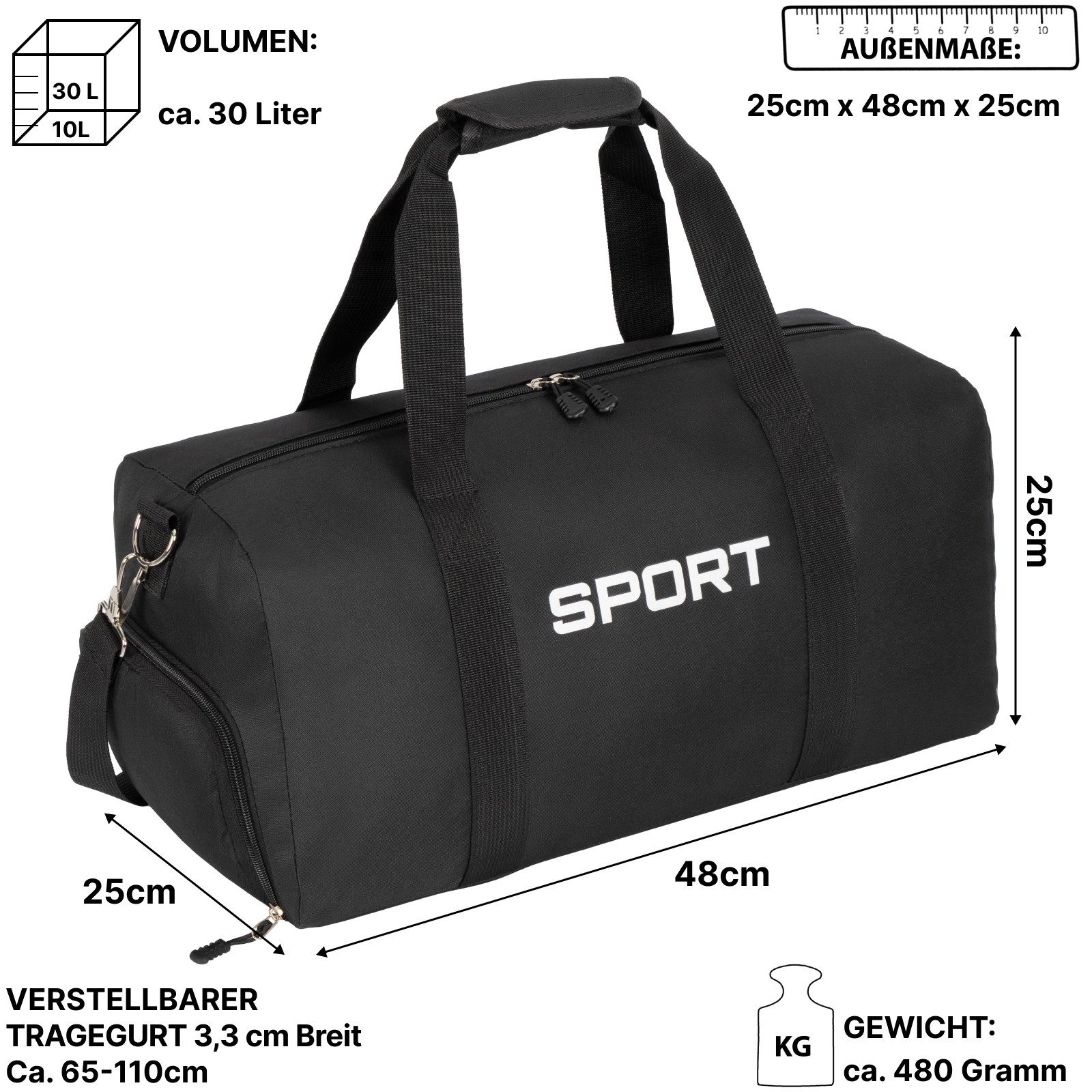 EAAKIE Sporttasche 30 L Reisetasche Saunatasche günstig online kaufen