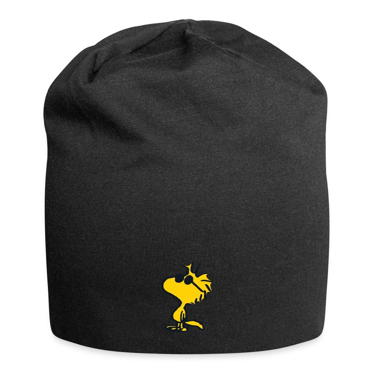 Spreadshirt Beanie Peanuts Woodstock Sonnenbrille Cool Jersey-Beanie (1-St)