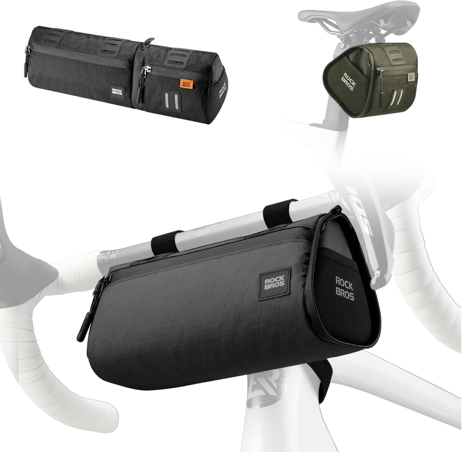 ROCKBROS Rahmentasche 4-in-1 wasserabweisende Fahrradtasche für MTB, Rennrad & Alltag