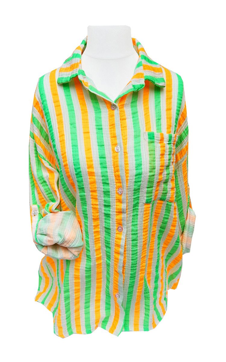 Hemdbluse SAISON Musselinbluse Langarm Crash Leo günstig online kaufen