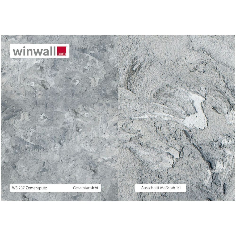 winwall Duschrückwand Duschrückwände ALU-Verbundplatte Dekor: Grober Putz, (1-tlg), Wandverkleidung aus Alu