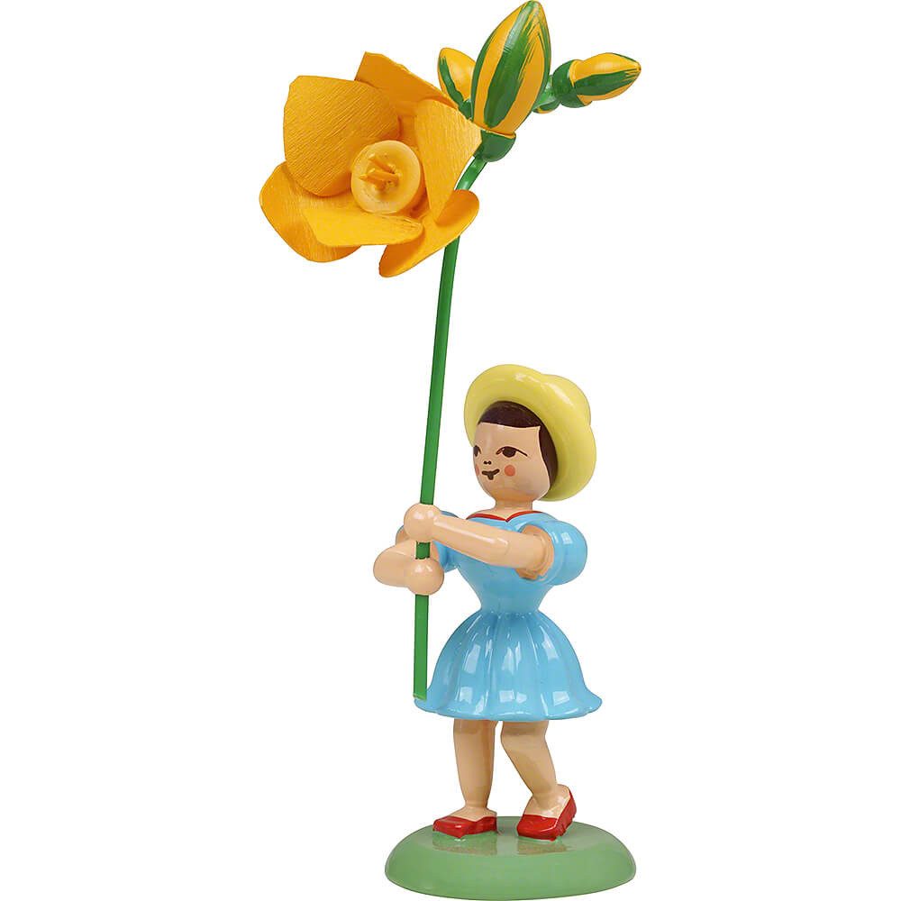 Blank Kunstgewerbe Dekofigur Blumenkind mit Freesie, farbig (11cm) von Blank Kunsthandwerk